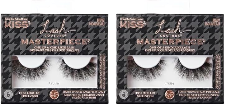 Foto 2 pulgar | Pestañas Postizas Kiss Lash Couture Masterpiece Cruise 12 Mm X2 - Venta Internacional.