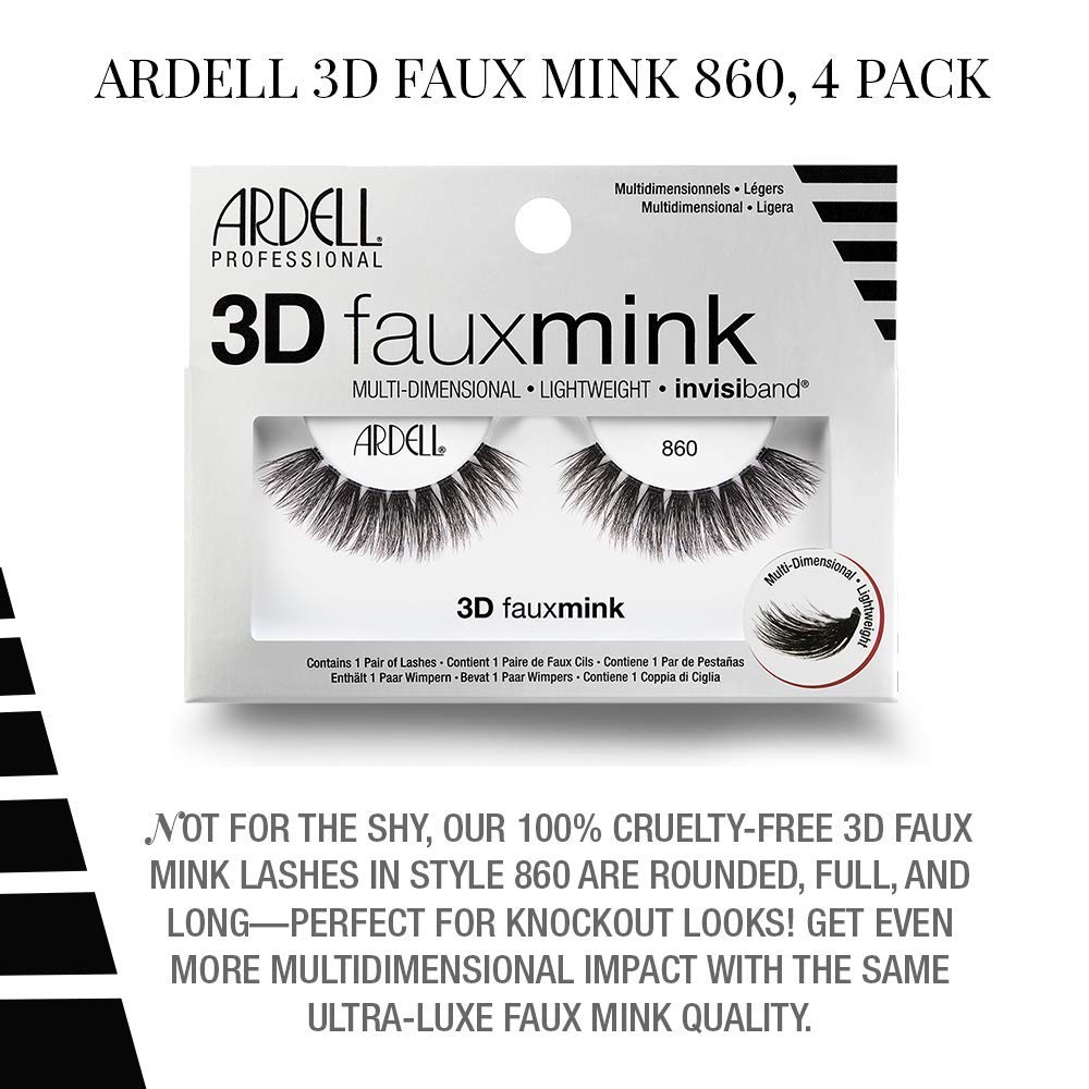 Foto 3 | Pestañas Postizas Ardell 3d Faux Mink 860, 4 Pares - Venta Internacional.