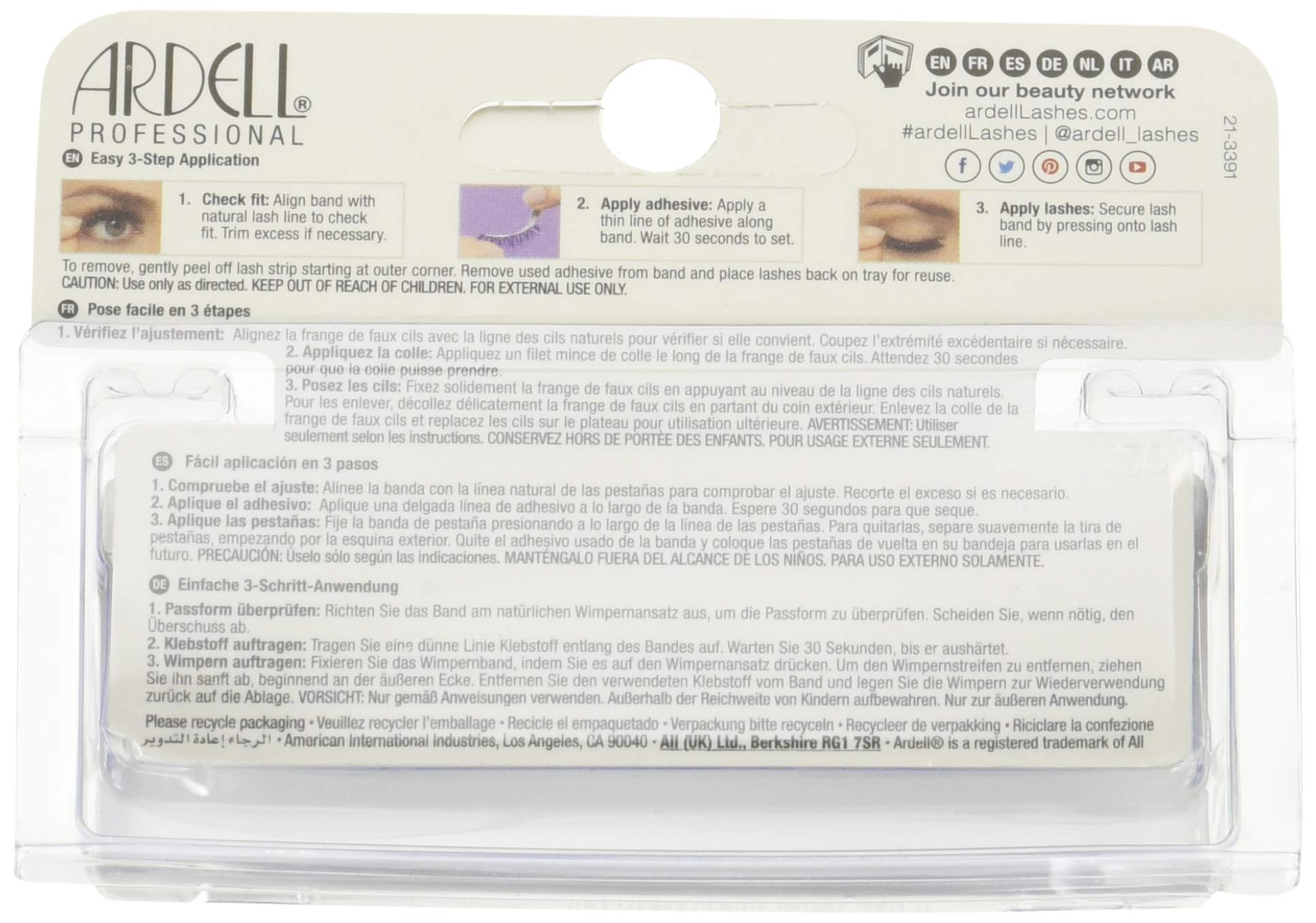 Foto 5 pulgar | Eyelashes Ardell Double Up 205, 2 Pares, 100% Cabello Humano - Venta Internacional.