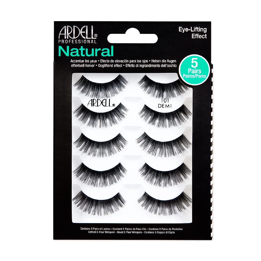 Foto 1 | Pestañas Postizas Ardell Natural 101 Negras, 5 Pares Con Aplicador - Venta Internacional.