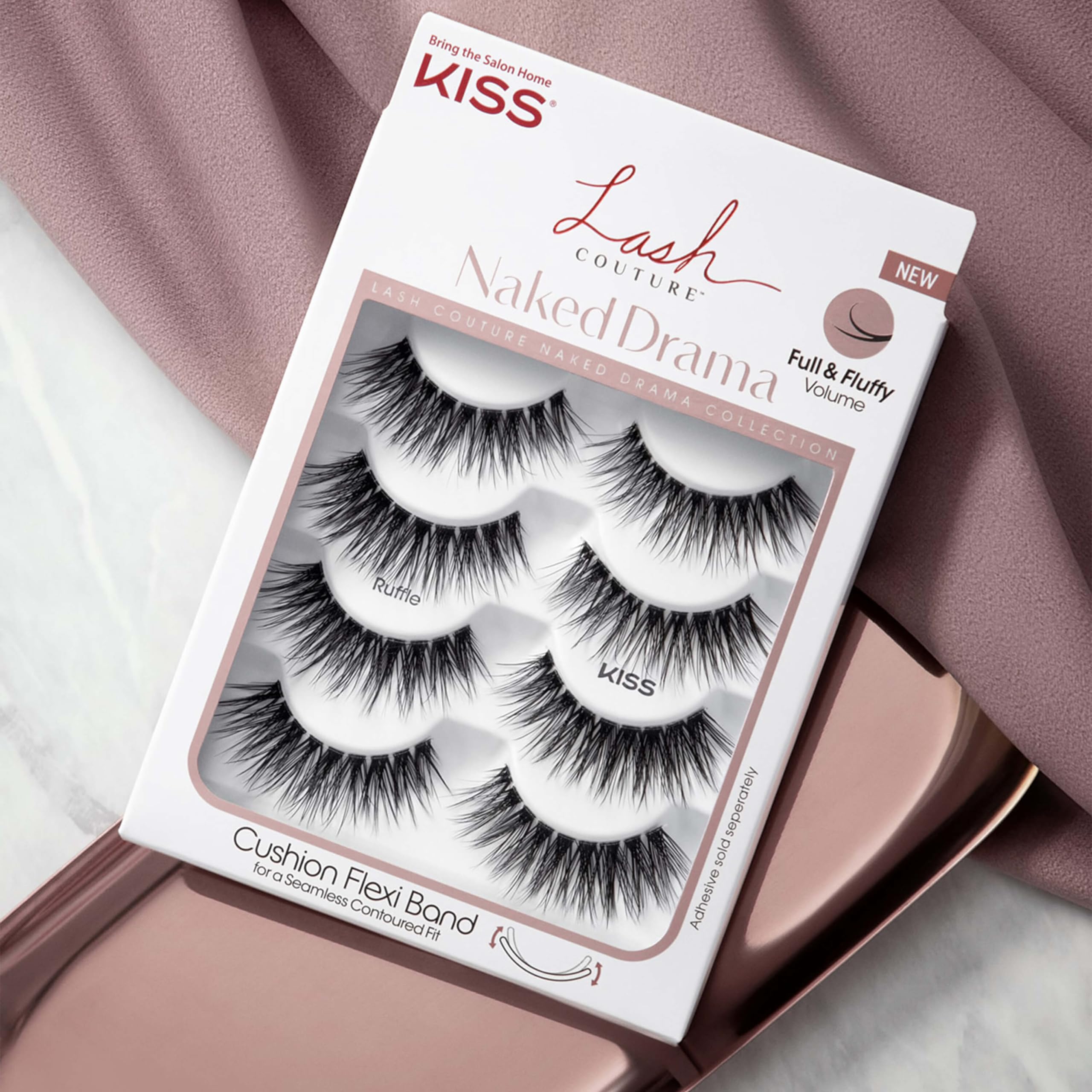 Foto 6 pulgar | Pestañas Postizas Kiss Lash Couture Naked Drama 'cruise' 16 Mm - Venta Internacional.