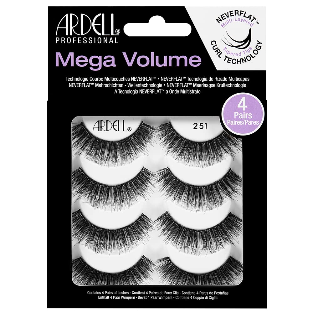 Foto 1 | Pestañas Postizas Ardell Mega Volume 251, 4 Pares Por Paquete - Venta Internacional.