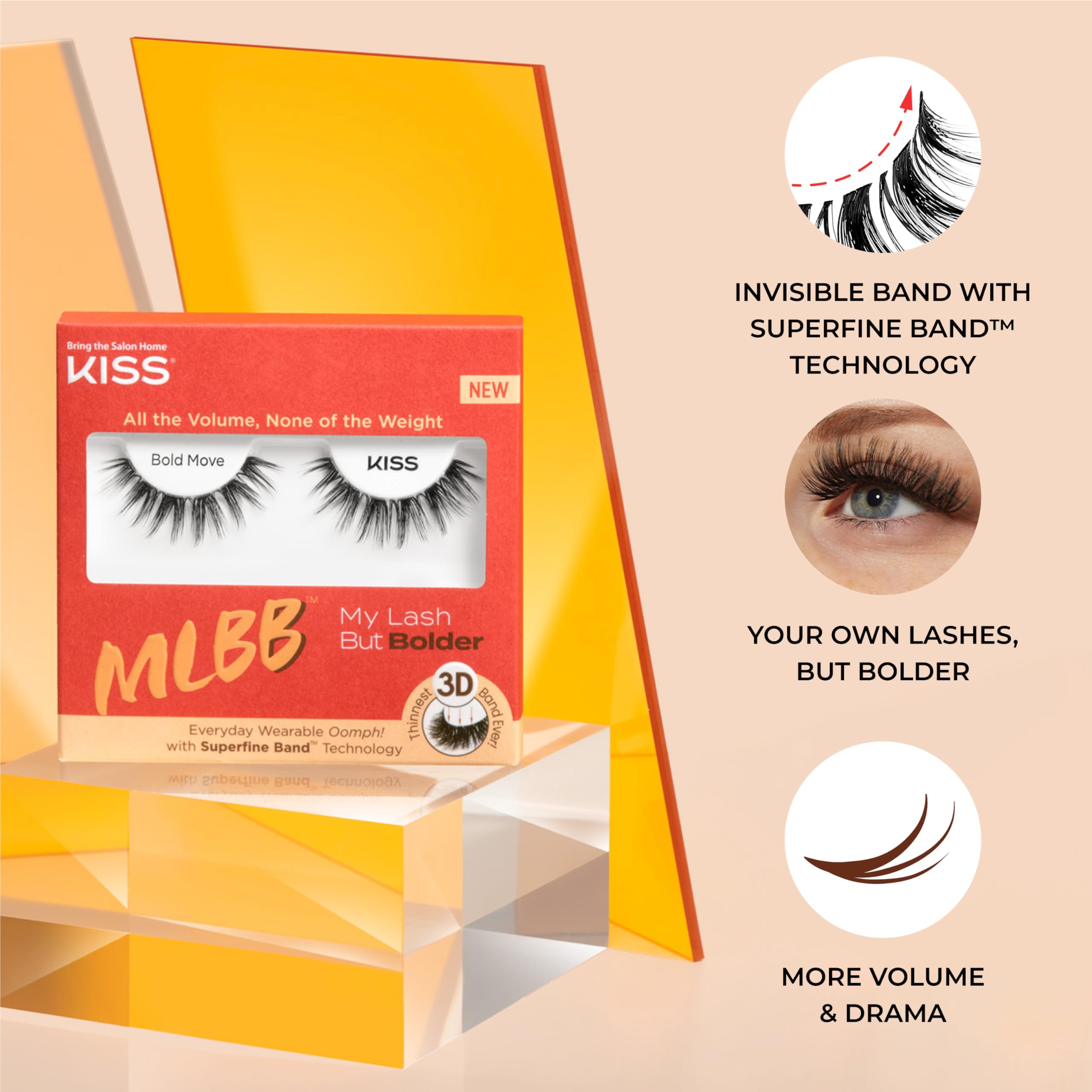 Foto 5 pulgar | Pestañas Postizas Kiss My Lash But Bold 14 Mm, 1 Par - Venta Internacional.