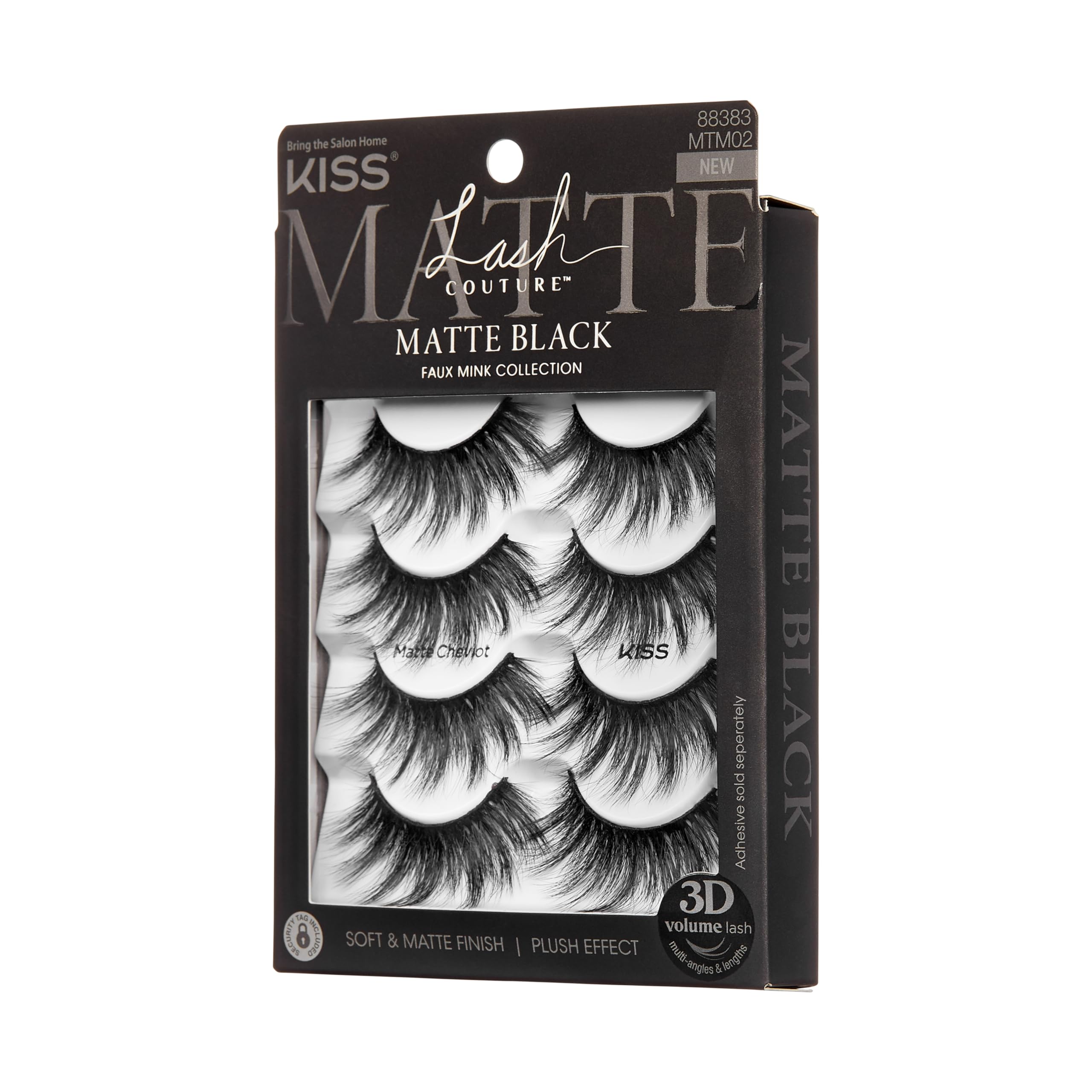 Foto 4 pulgar | Pestañas Postizas Kiss Lash Couture 3d Matte 'matte Cheviot' - Venta Internacional.