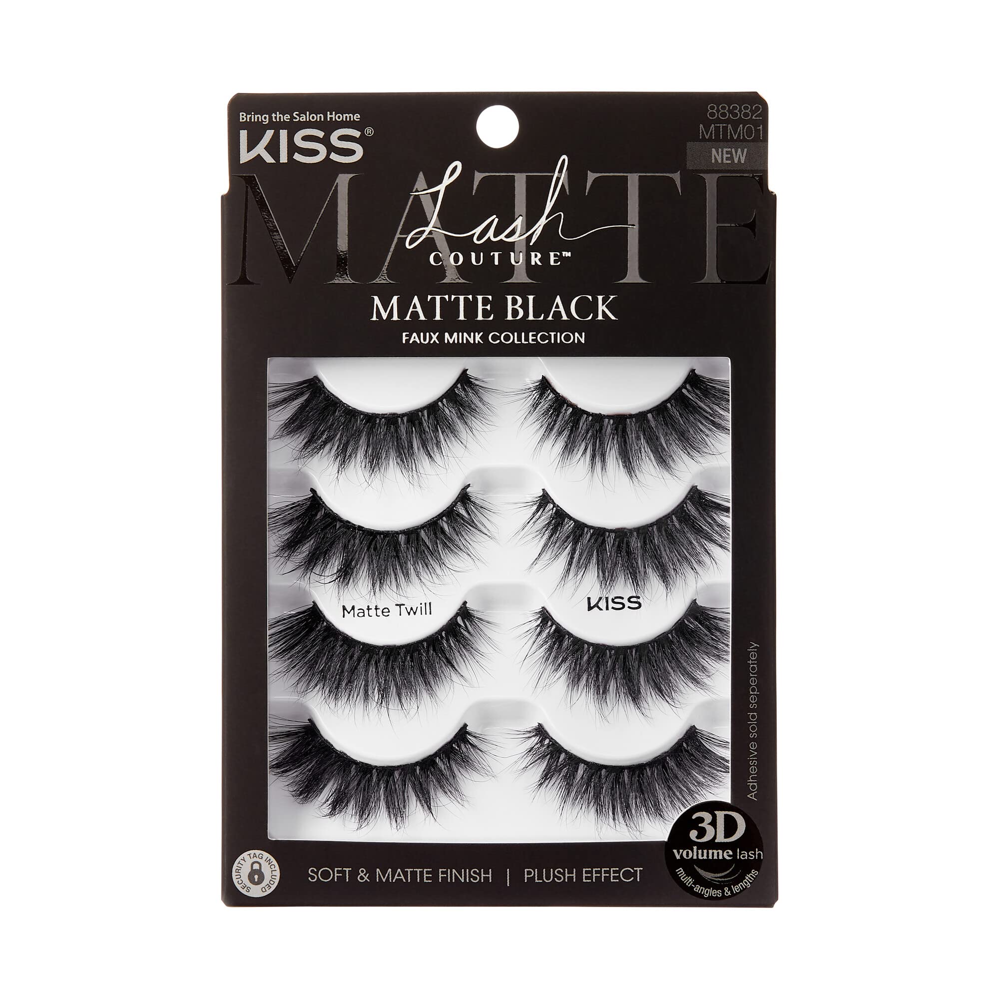 Foto 2 pulgar | Pestañas Postizas Kiss Lash Couture 3d, Sarga Mate, 14 Mm, 4 Pares - Venta Internacional.