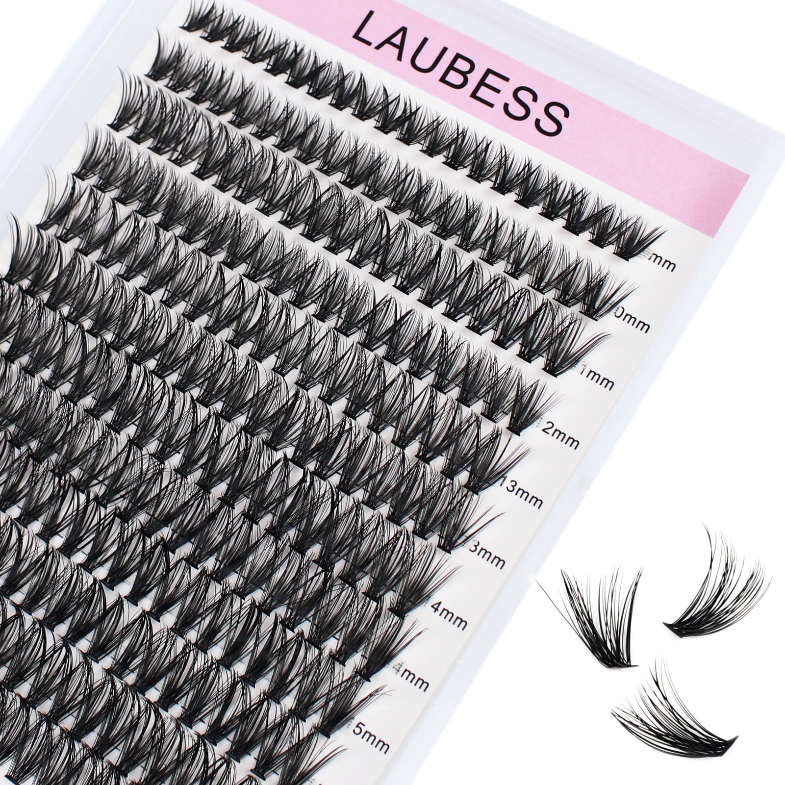 Foto 2 pulgar | Extensión De Pestañas Laubess Cluster Lashes, 240 Unidades, 40 D, Rizo - Venta Internacional.