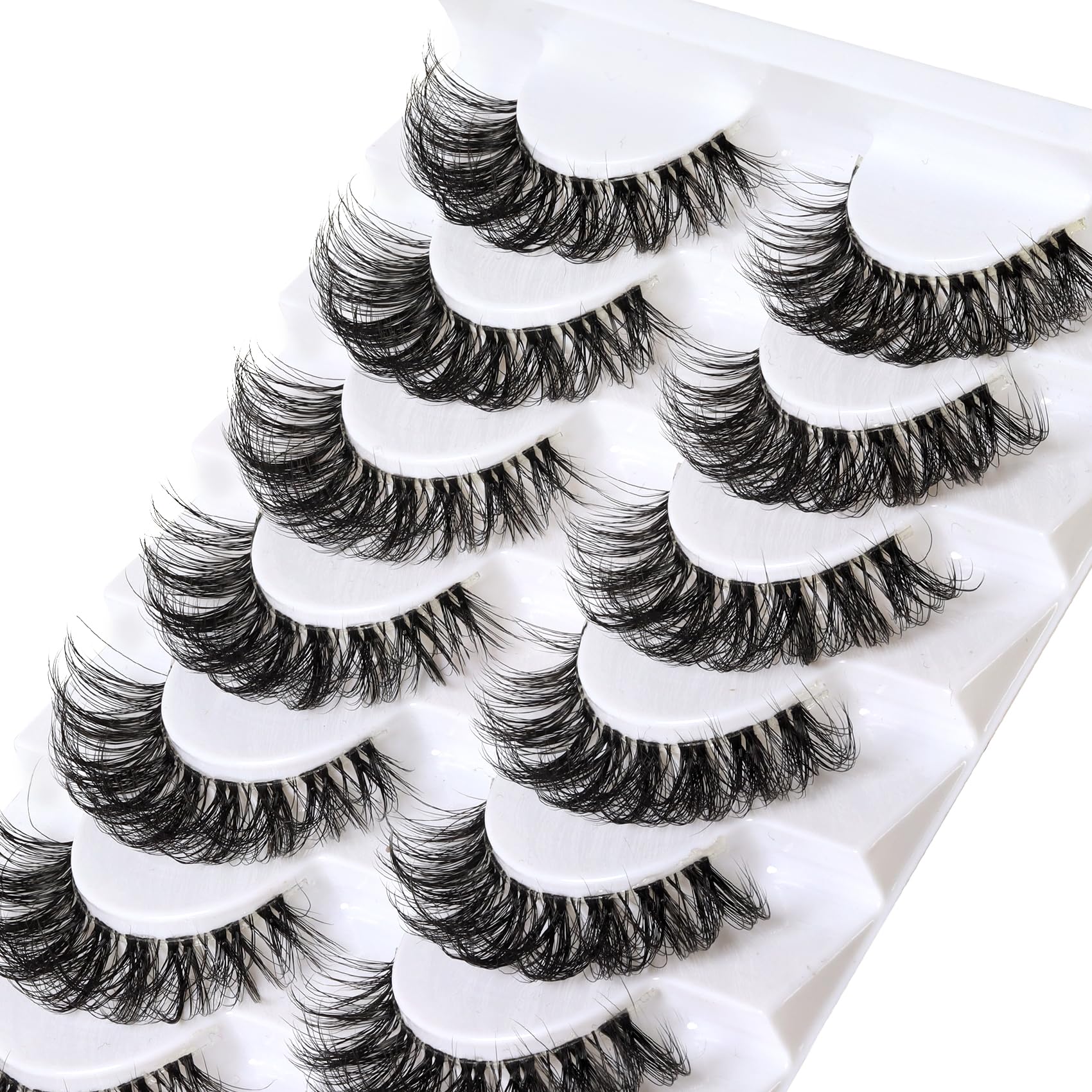 Foto 6 pulgar | Strip Lashes Veleasha Russian D Curl Lashes, Paquete De 10 Pares - Venta Internacional.
