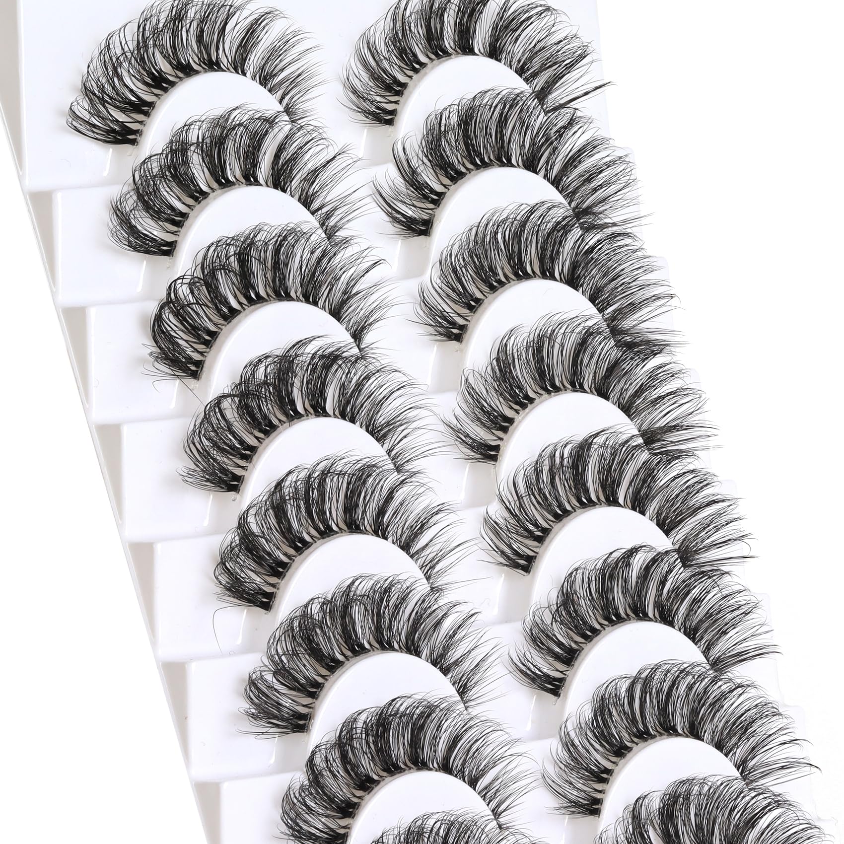 Foto 7 pulgar | Strip Lashes Veleasha Russian D Curl Lashes, Paquete De 10 Pares - Venta Internacional.