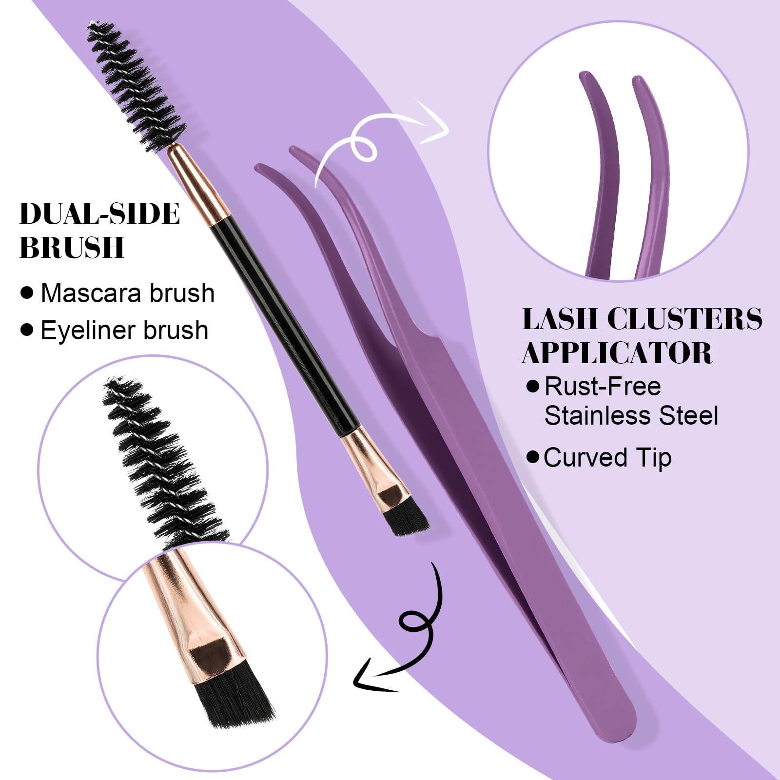 Foto 7 | Kit De Extensión De Pestañas B&qaugen, 280 Unidades, Pestañas Individuales 0.07d - Venta Internacional.