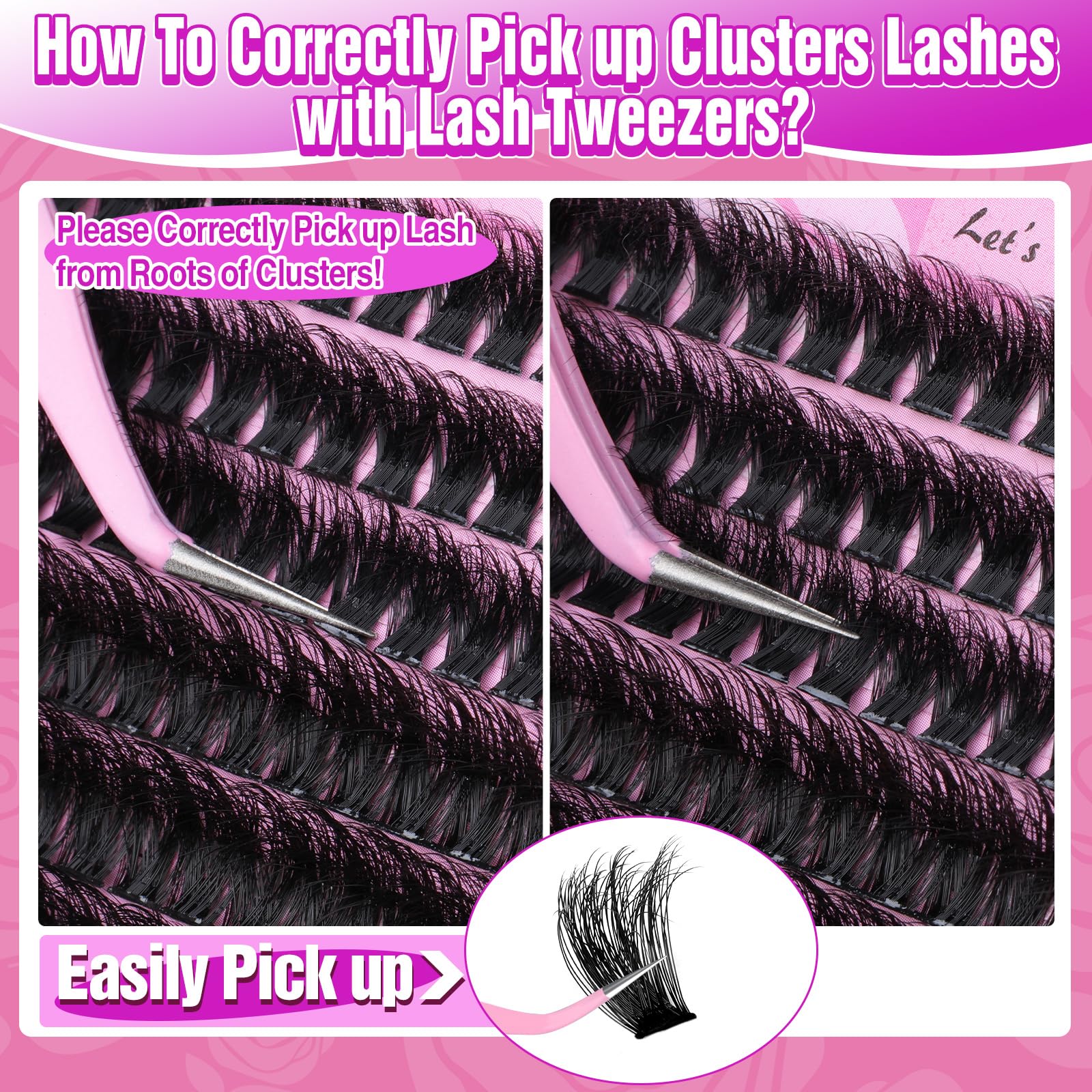 Foto 7 pulgar | Extensiones De Pestañas Yawamica Fluffy Lash Clusters 200d Volume - Venta Internacional.