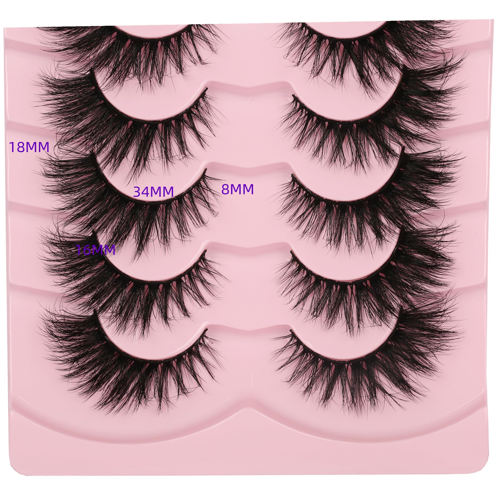 Foto 2 | Pestañas Postizas Gmagictobo Fluffy Cat Eye, 18 Mm, Paquete De 8 Pares - Venta Internacional.