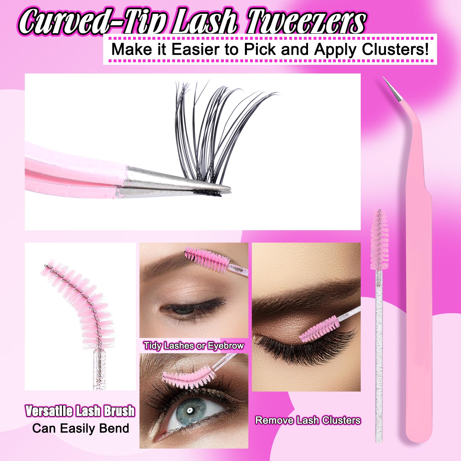 Foto 7 | Kit De Extensión De Pestañas Yawamica, 320 Unidades, Lash Clusters D Curl - Venta Internacional.