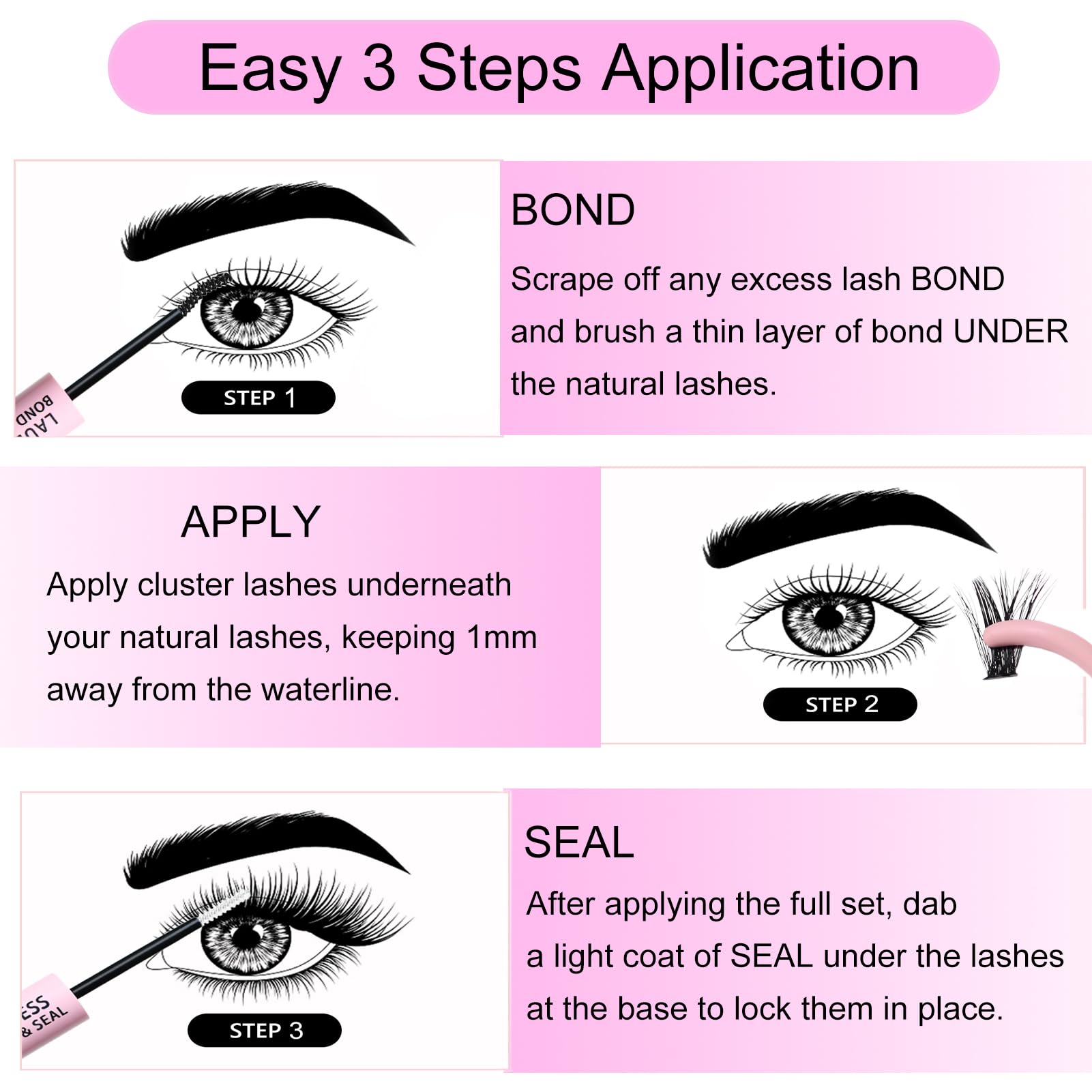 Foto 4 | Lash Bond And Seal Para Extensiones De Pestañas Laubess - Venta Internacional.