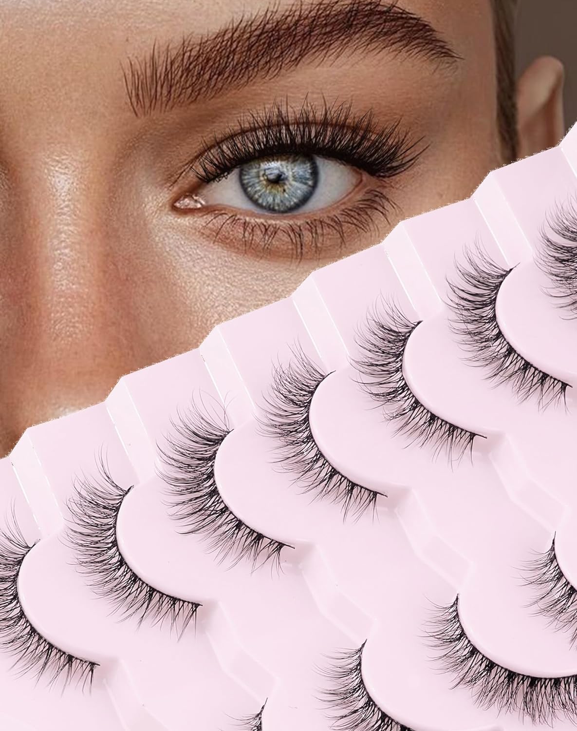 Pestañas Postizas Onlyall Natural Lashes Look, 7 Pares D1 - Venta Internacional.