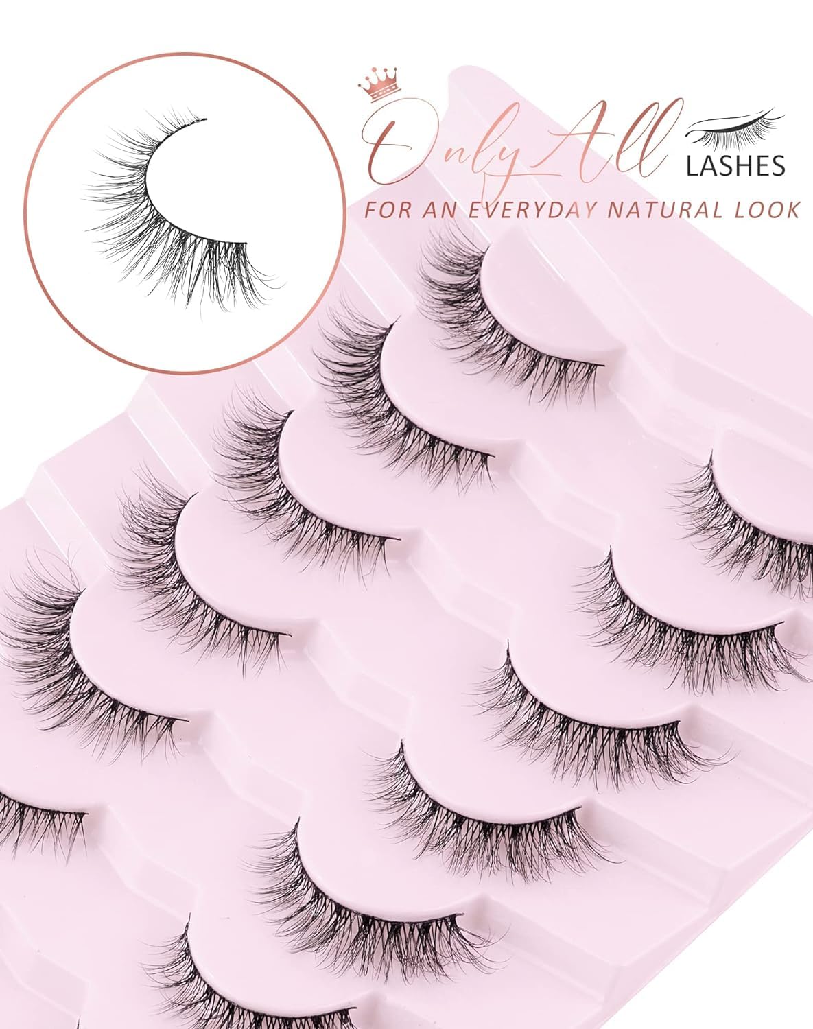 Foto 5 pulgar | Pestañas Postizas Onlyall Natural Lashes Look, 7 Pares D1 - Venta Internacional.