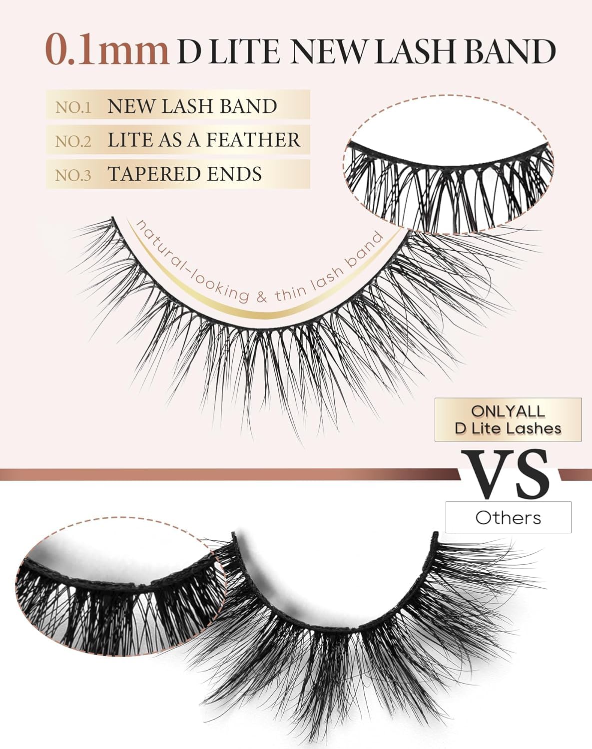 Foto 7 pulgar | Pestañas Postizas Onlyall Natural Lashes Look, 7 Pares D1 - Venta Internacional.