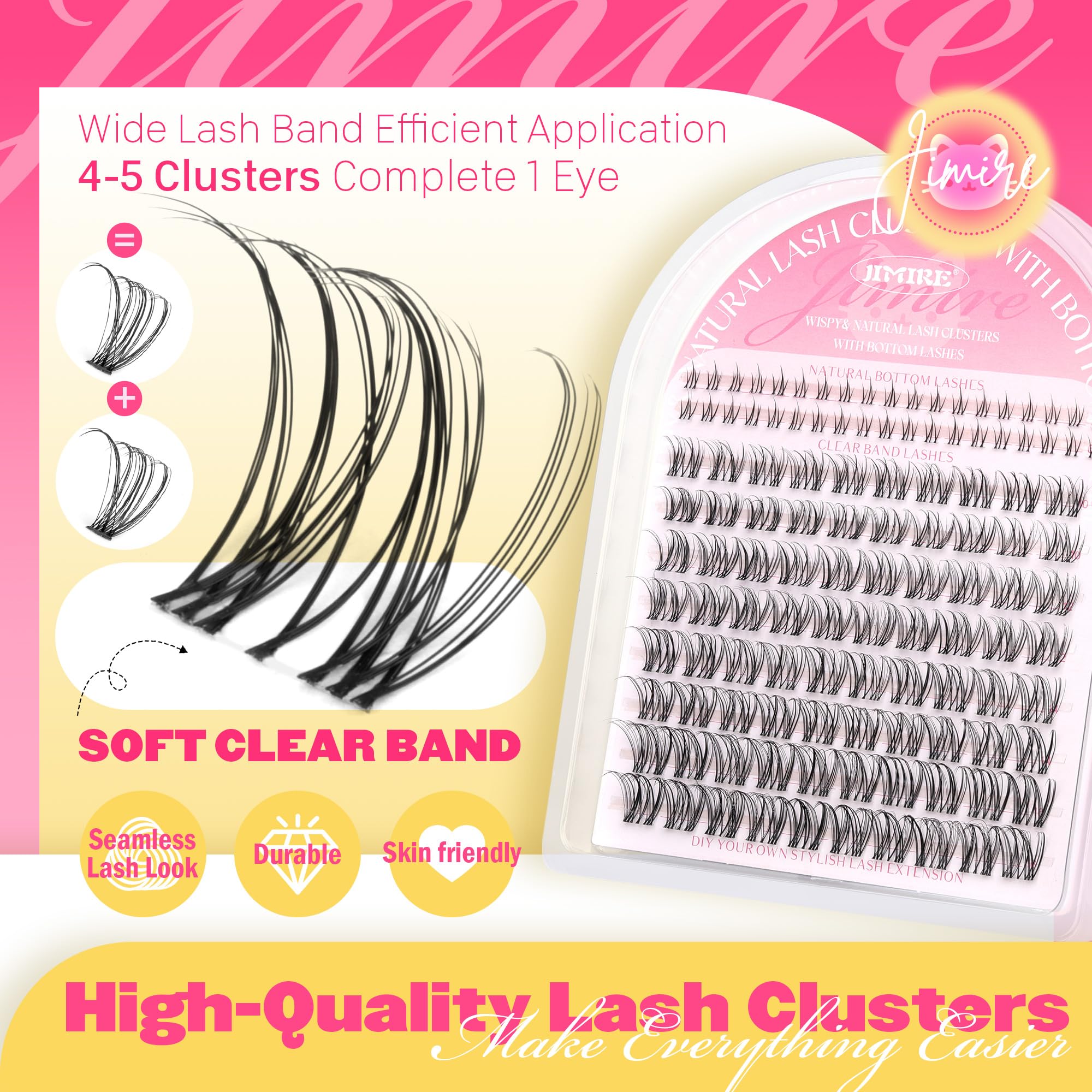 Foto 3 pulgar | Eyelash Clusters Jimire Venus Lash D Curl 10-16 Mm 112 Unidades - Venta Internacional.