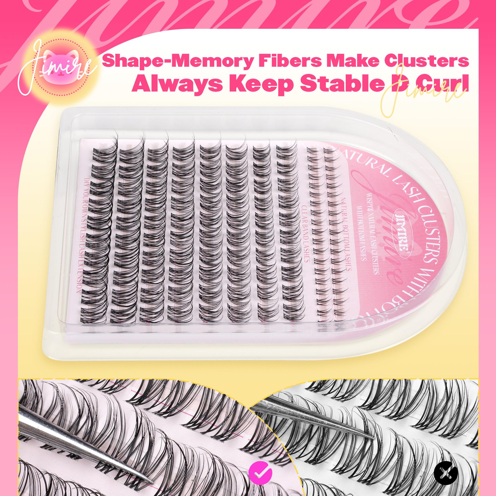 Foto 6 pulgar | Eyelash Clusters Jimire Venus Lash D Curl 10-16 Mm 112 Unidades - Venta Internacional.