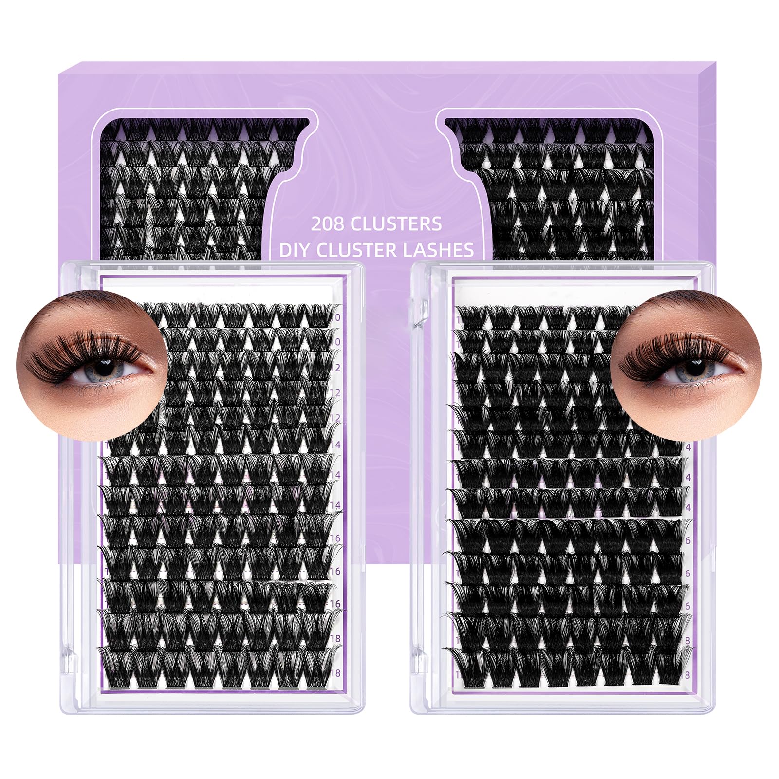 Extensiones De Pestañas B&qaugen Lash Clusters, 208 Unidades, Rizo En D - Venta Internacional.