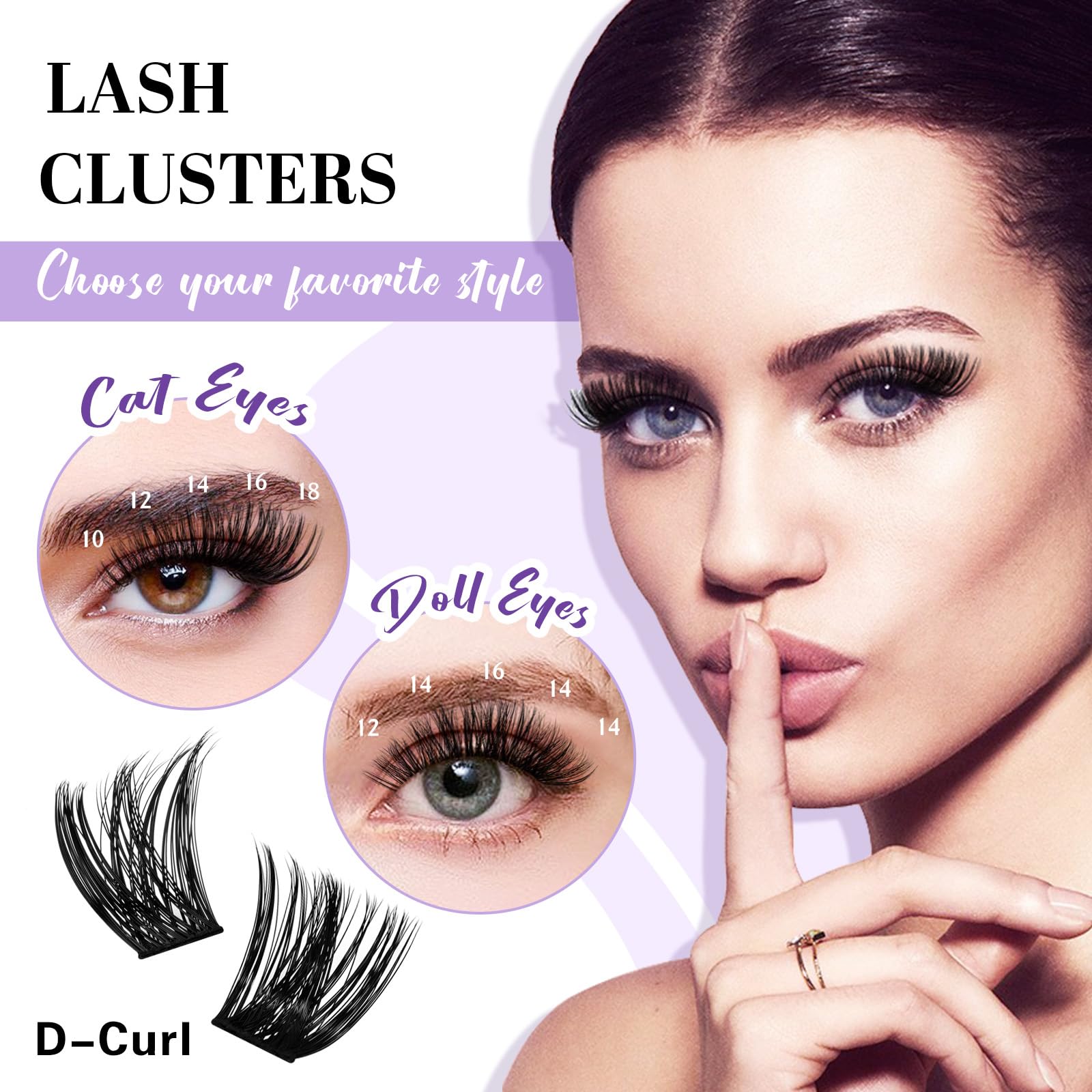 Foto 4 pulgar | Extensiones De Pestañas B&qaugen Lash Clusters, 208 Unidades, Rizo En D - Venta Internacional.