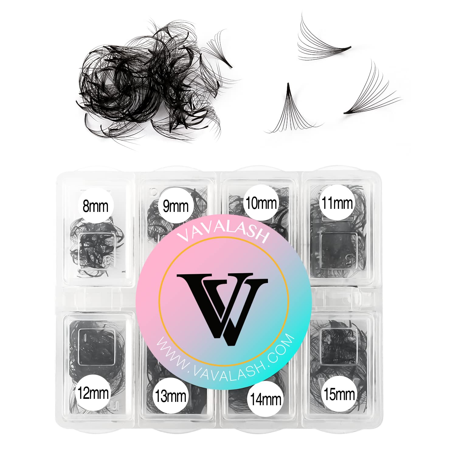 Extensiones De Pestañas Vavalash 600 Fans 5d-16d 8-15 Mm Mixtas - Venta Internacional.