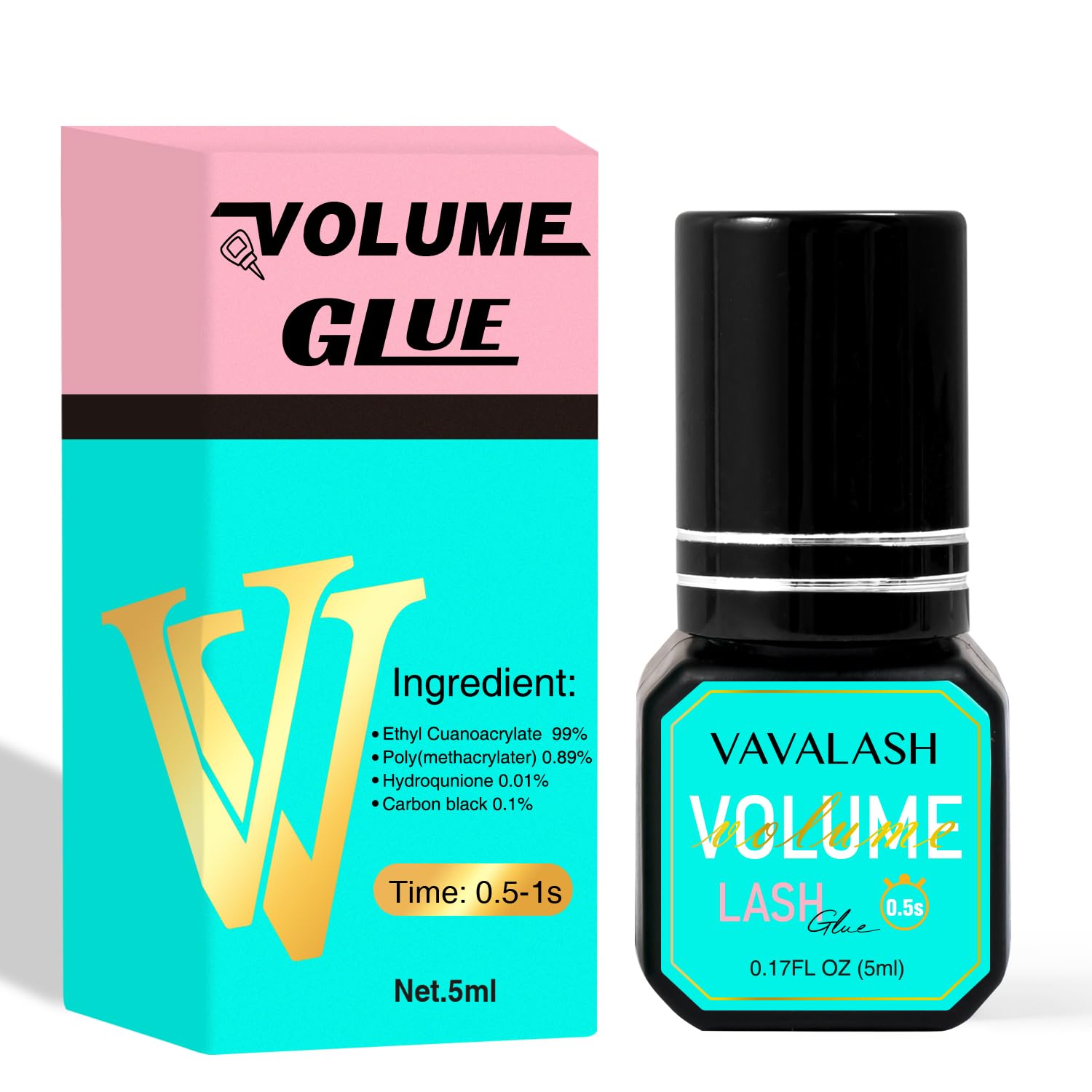 Pegamento Para Extensiones De Pestañas Vavalash, Volumen 5 Ml, 0,5 A 1 S, Tiempo De Secado - Venta Internacional.