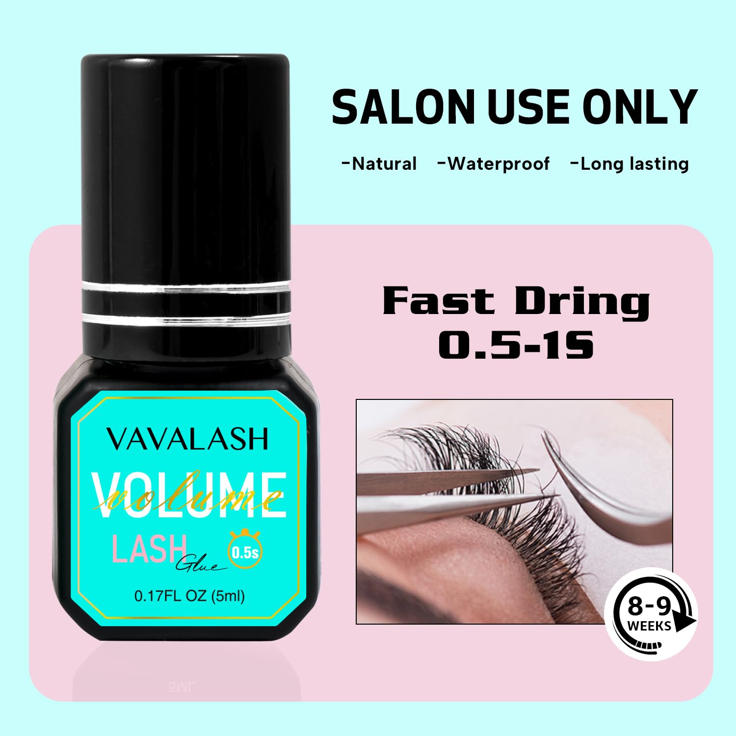 Foto 7 pulgar | Pegamento Para Extensiones De Pestañas Vavalash, Volumen 5 Ml, 0,5 A 1 S, Tiempo De Secado - Venta Internacional.