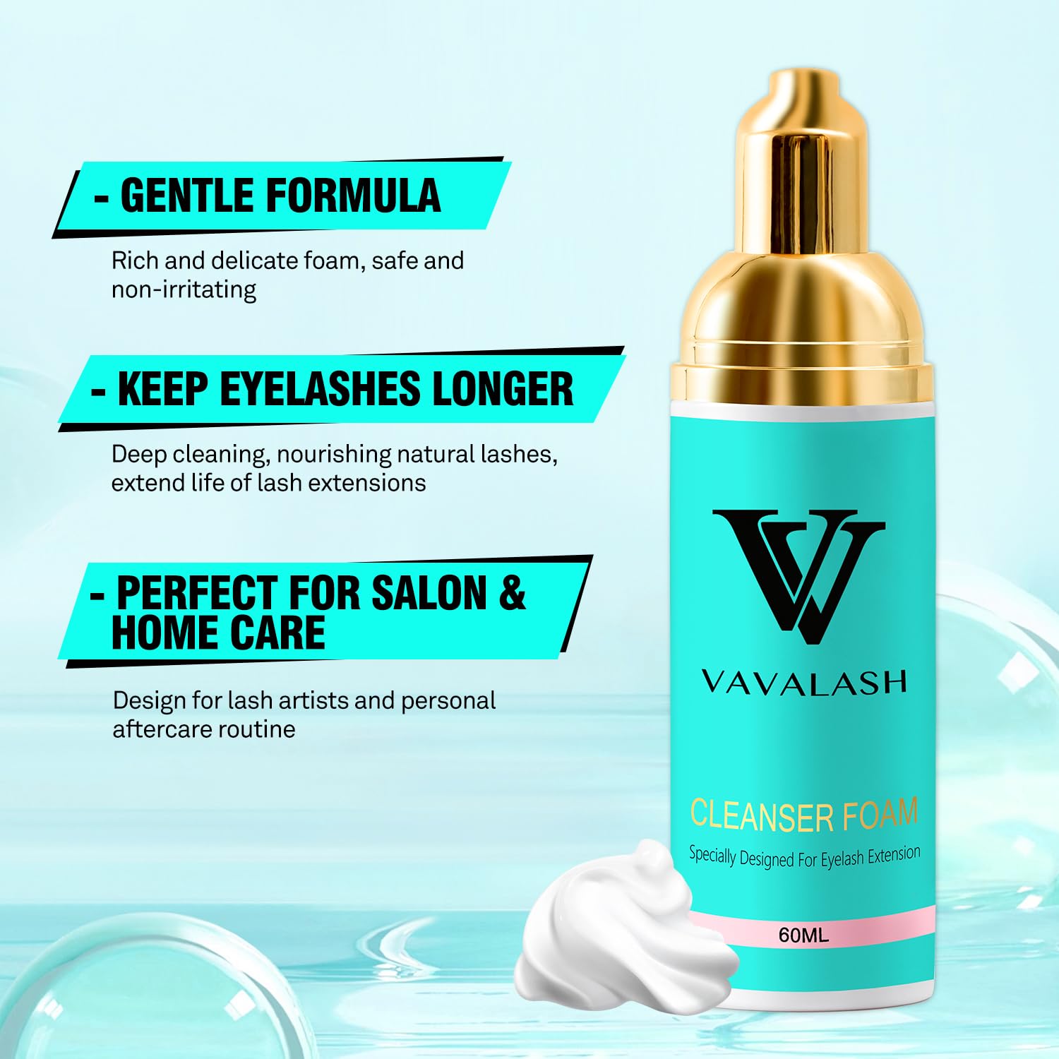 Foto 3 pulgar | Kit De Champú Para Pestañas Vavalash Lash Extensions Con Champú De 60 Ml - Venta Internacional.