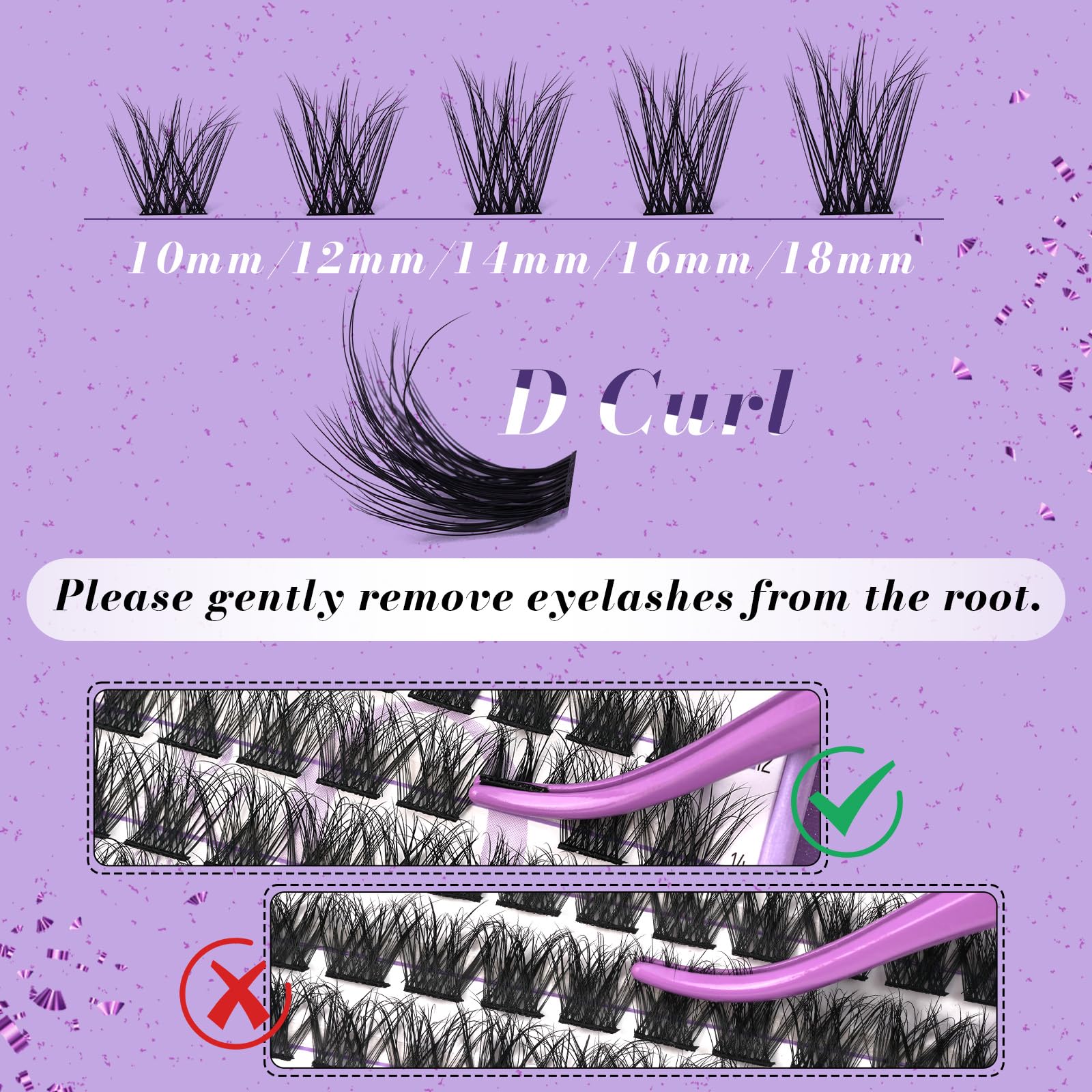 Foto 5 pulgar | Eyelash Clusters B&qaugen, 144 Unidades, Efecto 3d, 10-18 Mm, Aspecto Natural - Venta Internacional.
