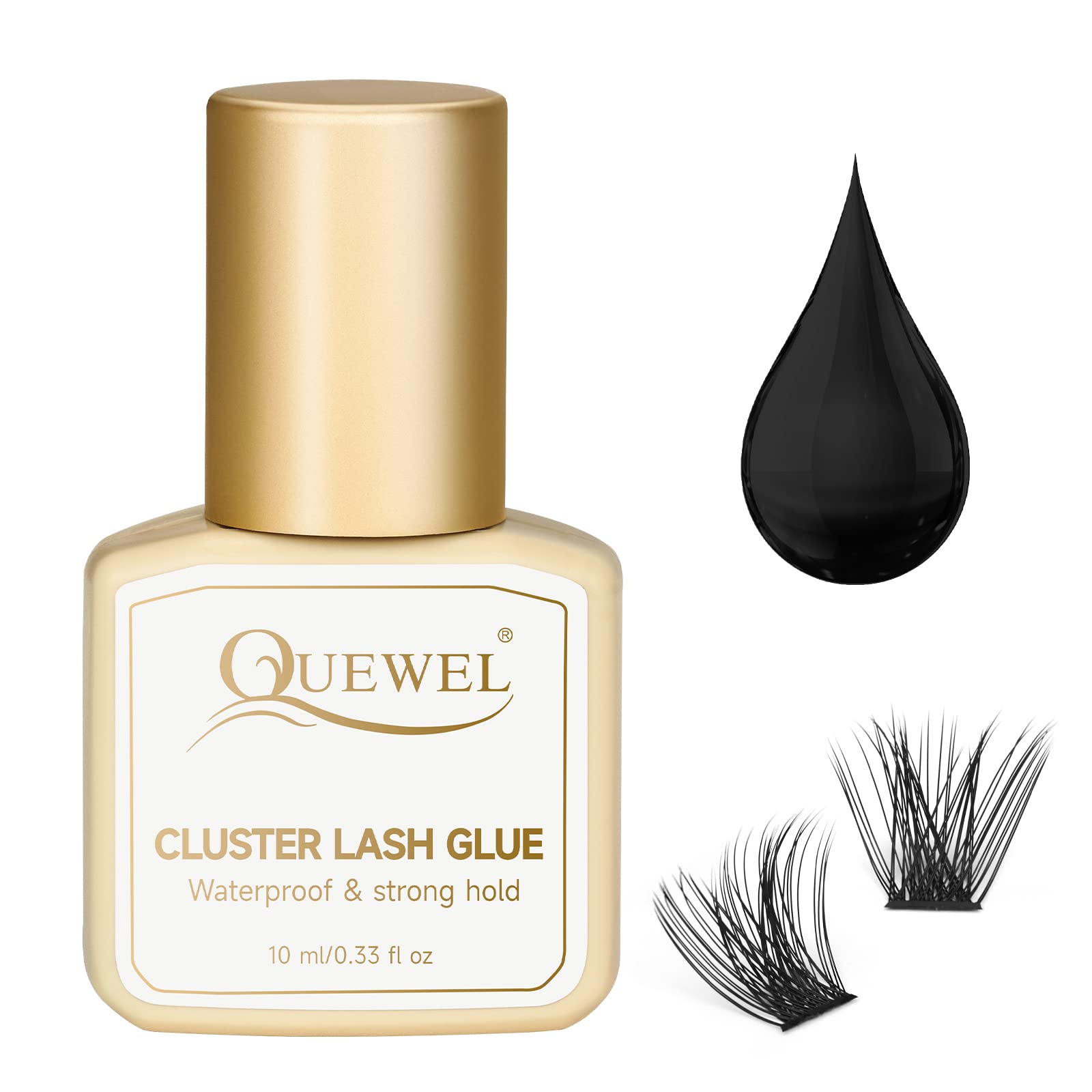 Foto 2 pulgar | Pegamento Para Pestañas Quewel Lash Clusters, 10 Ml, Negro - Venta Internacional.