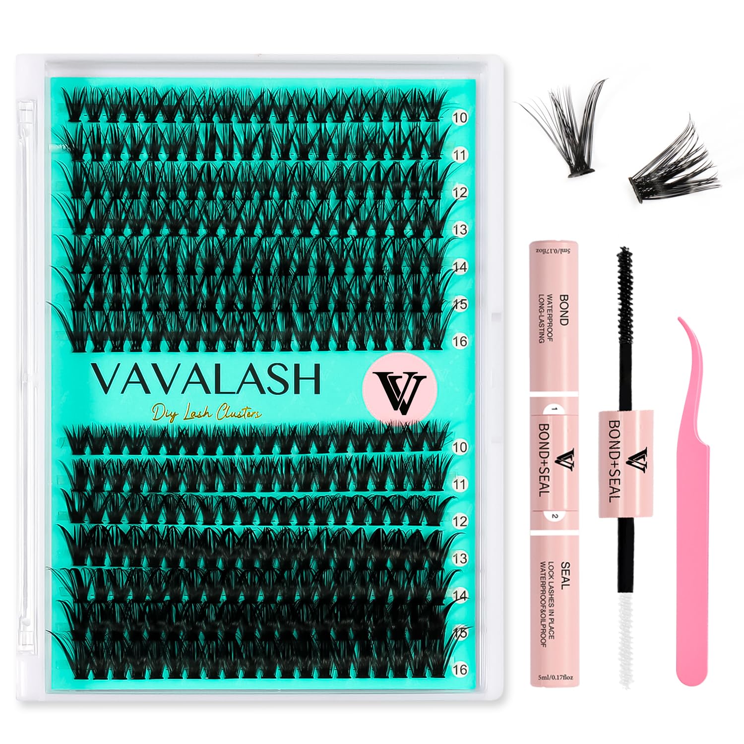 Kit De Extensión De Pestañas Vavalash Diy 280 Clusters 40d 50d 0.07d - Venta Internacional.