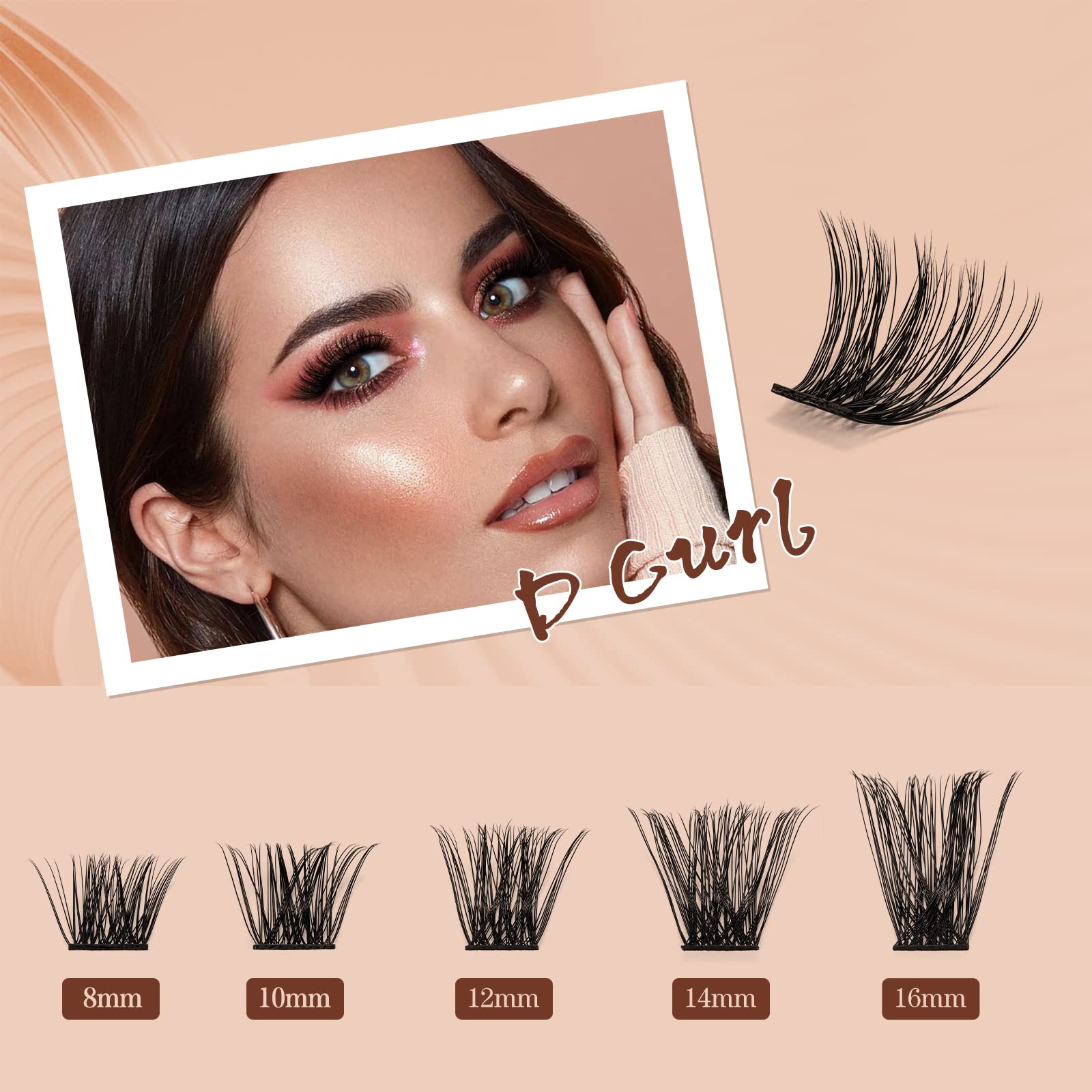 Foto 7 | Kit De Extensiones De Pestañas Quewel Lash Clusters, 144 Piezas Con Herramienta - Venta Internacional.