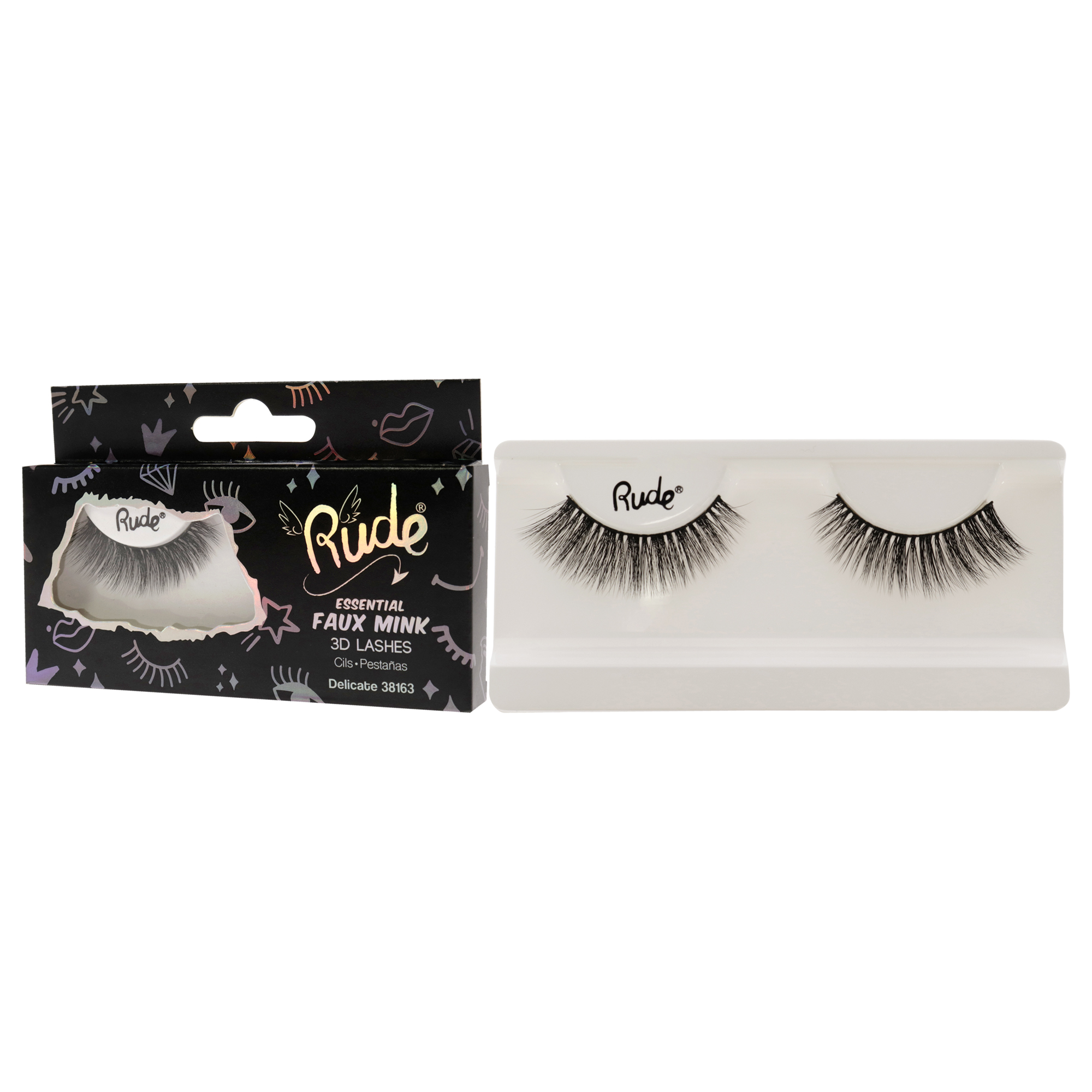 Foto 4 | Pestañas 3d De Visón Sintético Rude Cosmetics Essential Delicate, 1 Unidad - Venta Internacional.