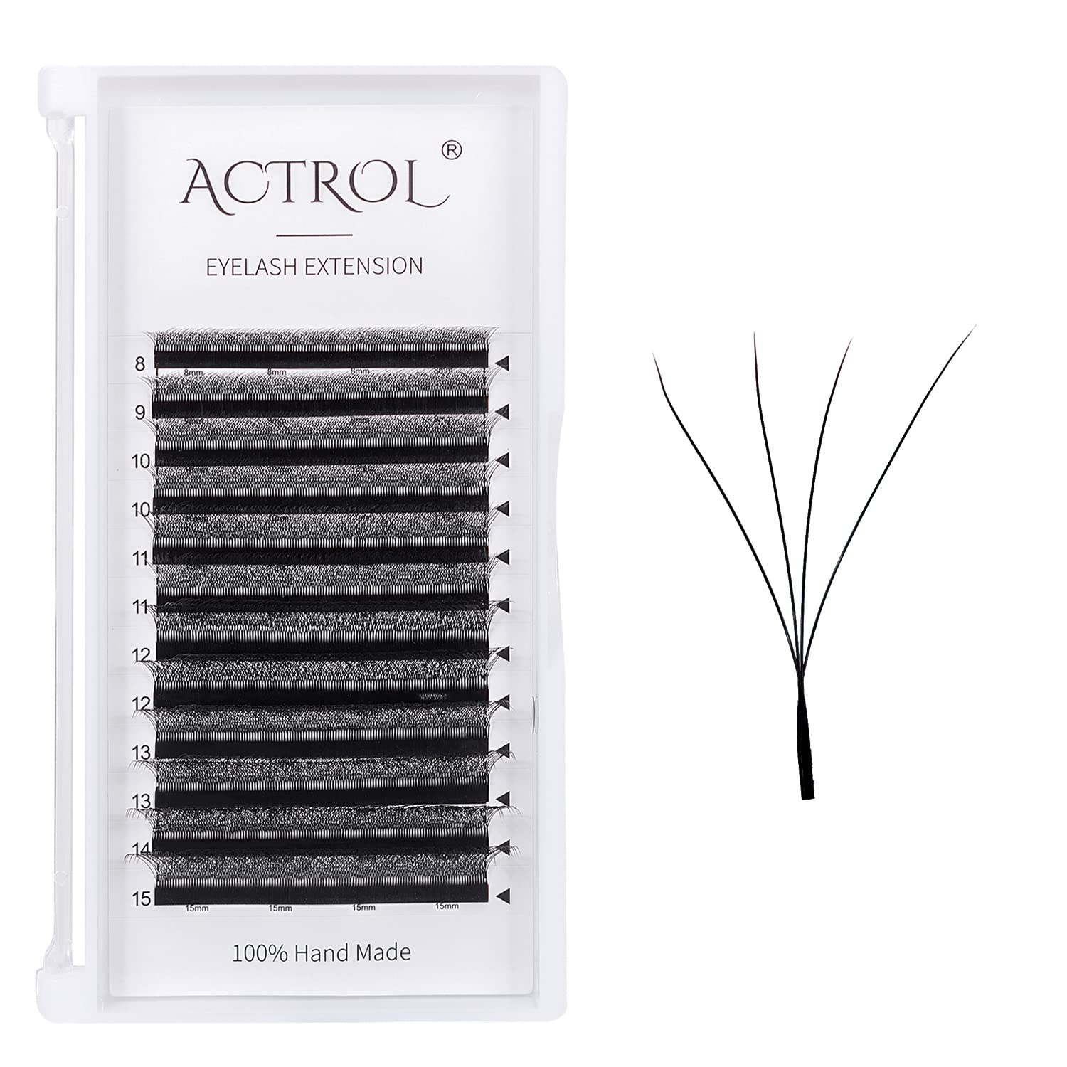 Extensiones de Pestañas Actrol W 4D Volume 0.07D Curl 8-15 mm - Venta Internacional