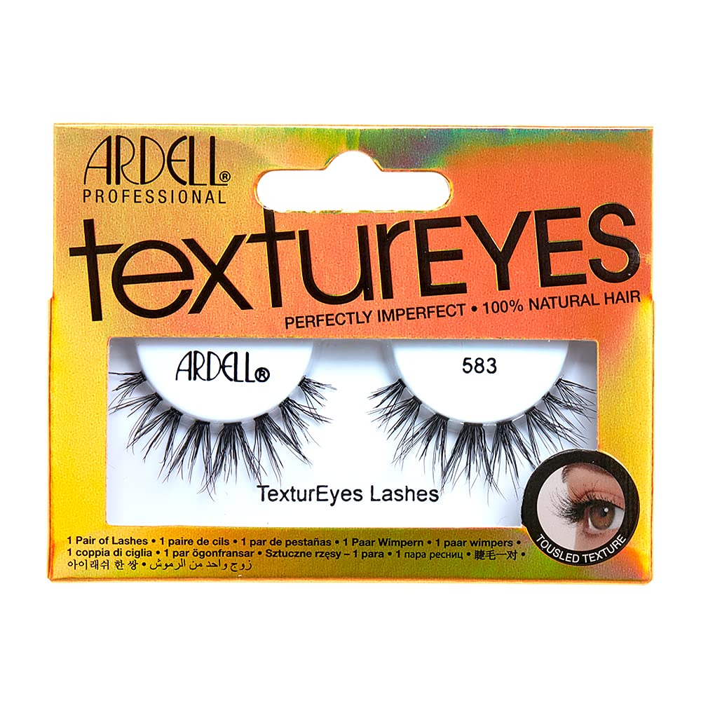 Pestañas Postizas Ardell Textureyes 583 100% Cabello Humano, 1 Par - Venta Internacional.