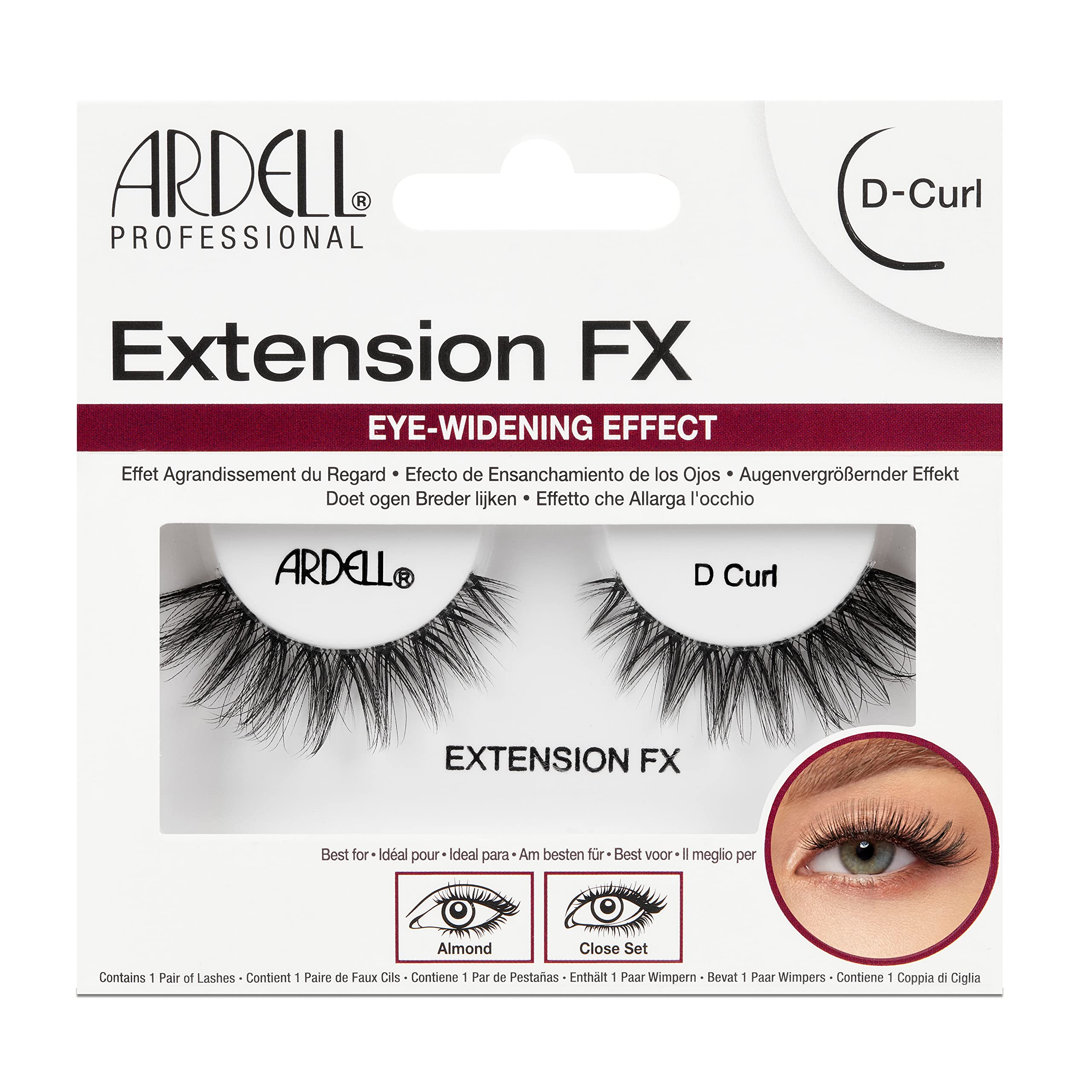 Extensión De Pestañas Ardell Fx B Curl Eyeopening Pro Lashes - Venta Internacional.