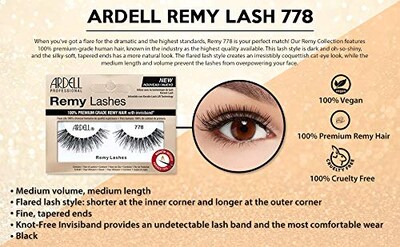 Foto 7 | Pestañas Postizas Ardell A-remy Lash 778 Black Premium Remy Hair - Venta Internacional.