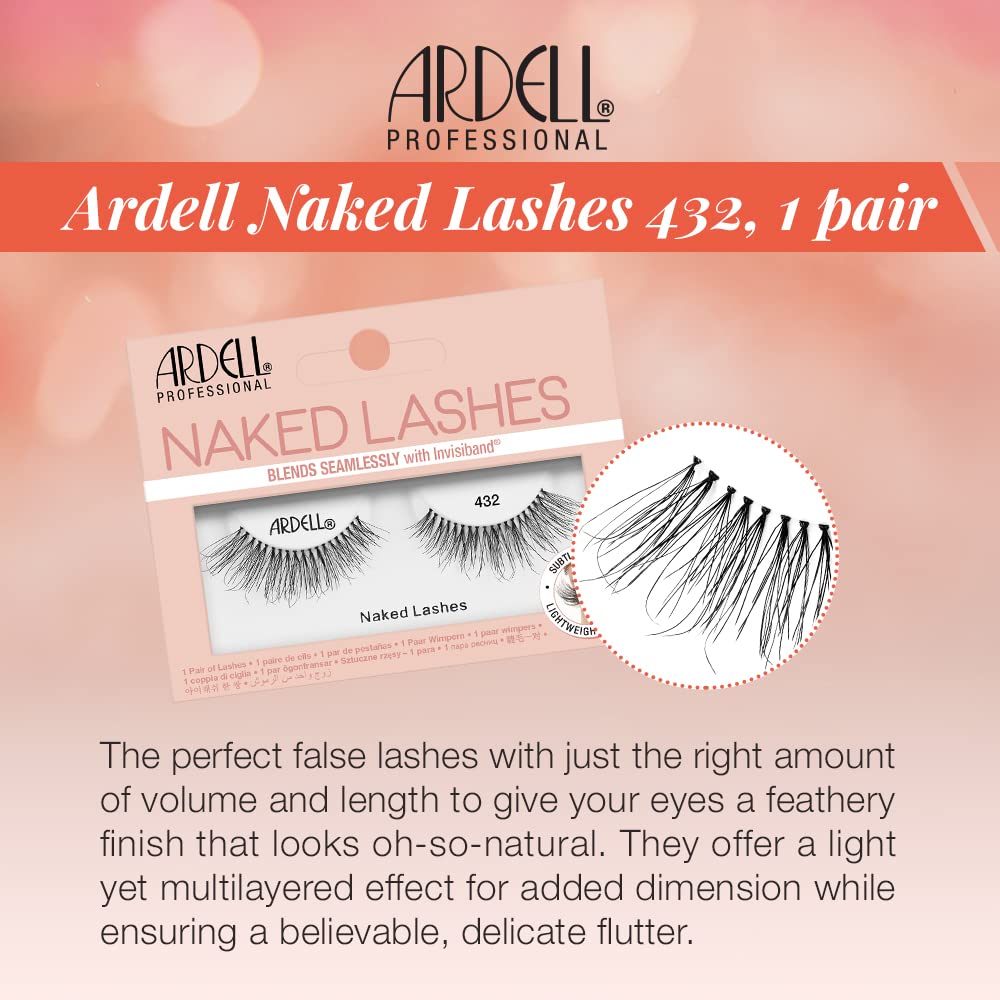 Foto 3 pulgar | Strip Lashes Ardell Naked Lashes 432 Con Invisiband, 1 Par - Venta Internacional.