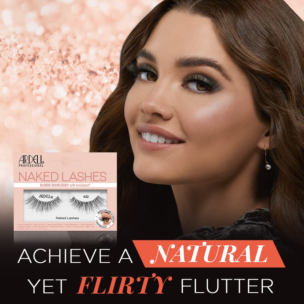 Foto 4 pulgar | Strip Lashes Ardell Naked Lashes 432 Con Invisiband, 1 Par - Venta Internacional.