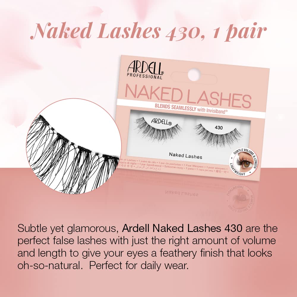 Foto 3 pulgar | Strip Lashes Ardell Naked Lashes 430 Con Invisiband, 1 Par - Venta Internacional.