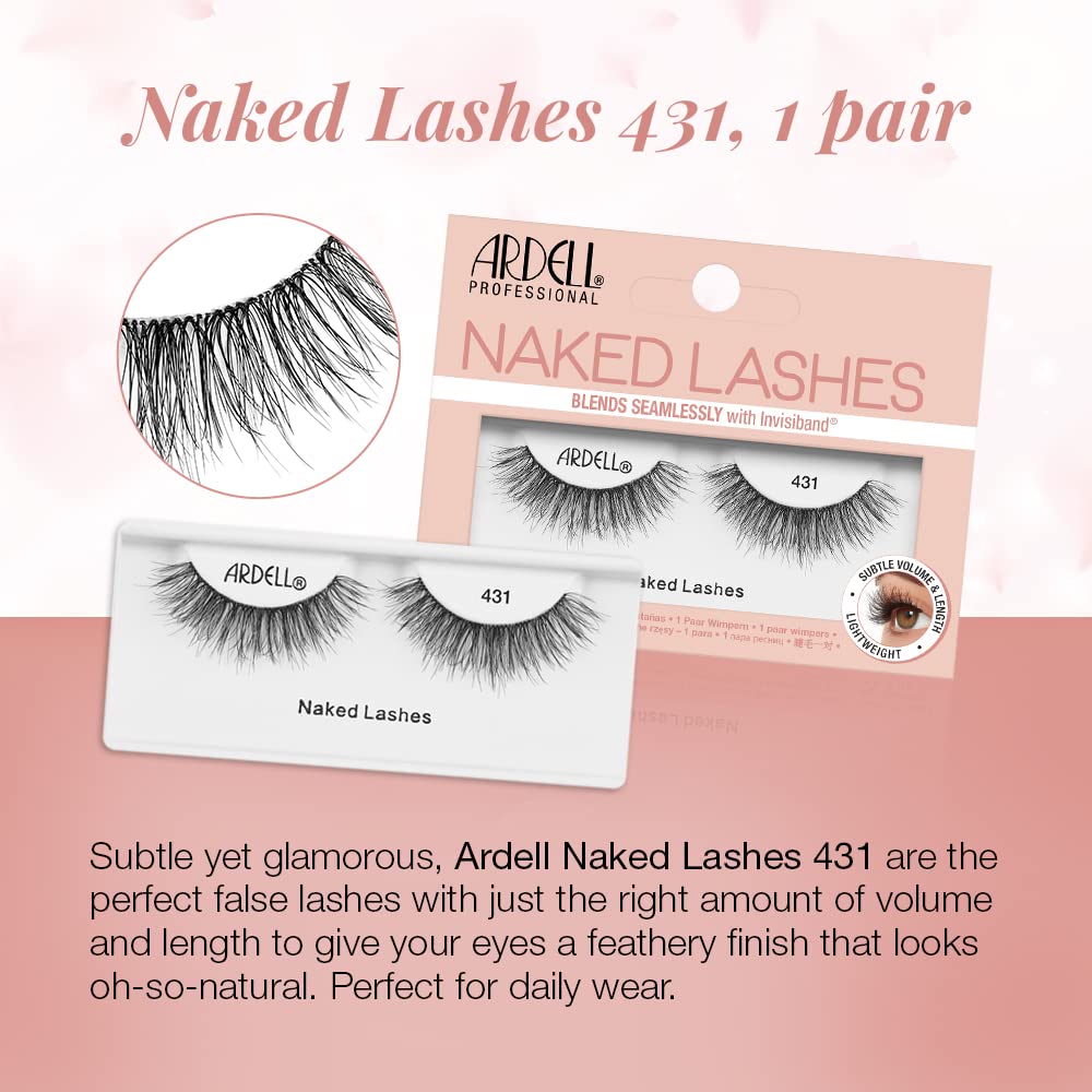 Foto 3 pulgar | Strip Lashes Ardell Naked Lashes 431 Con Invisiband - Venta Internacional.