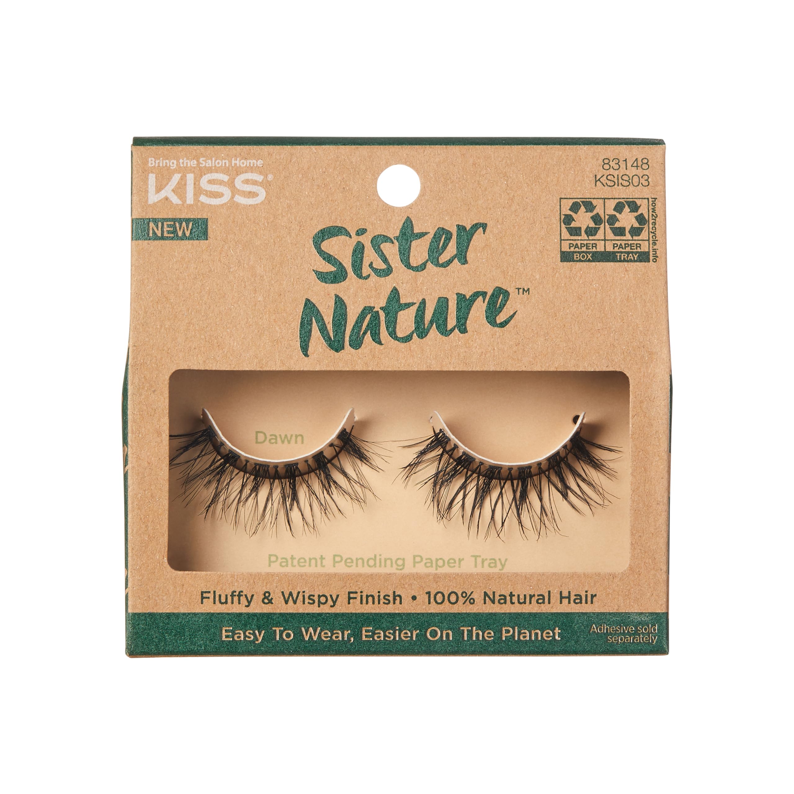 Foto 2 pulgar | Pestañas Postizas Kiss Sister Nature 'dawn' De 12 Mm, 100% Naturales  - Venta Internacional.