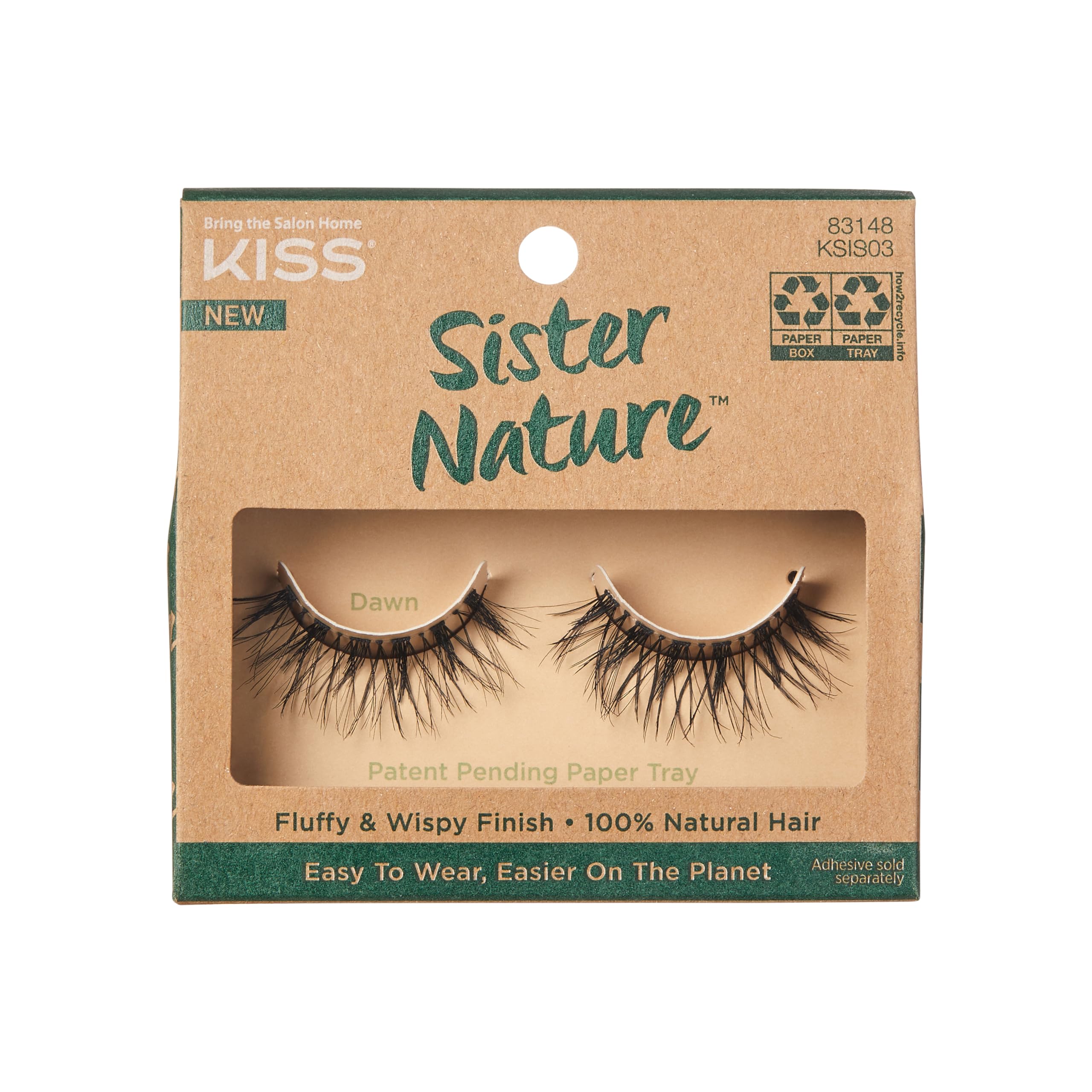 Pestañas Postizas Kiss Sister Nature 'dawn' De 12 Mm, 100% Naturales  - Venta Internacional.