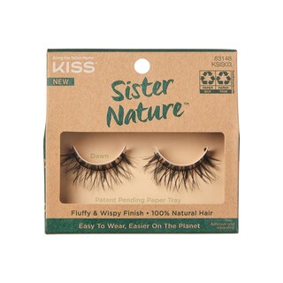 Foto 1 | Pestañas Postizas Kiss Sister Nature 'dawn' De 12 Mm, 100% Naturales - Venta Internacional.