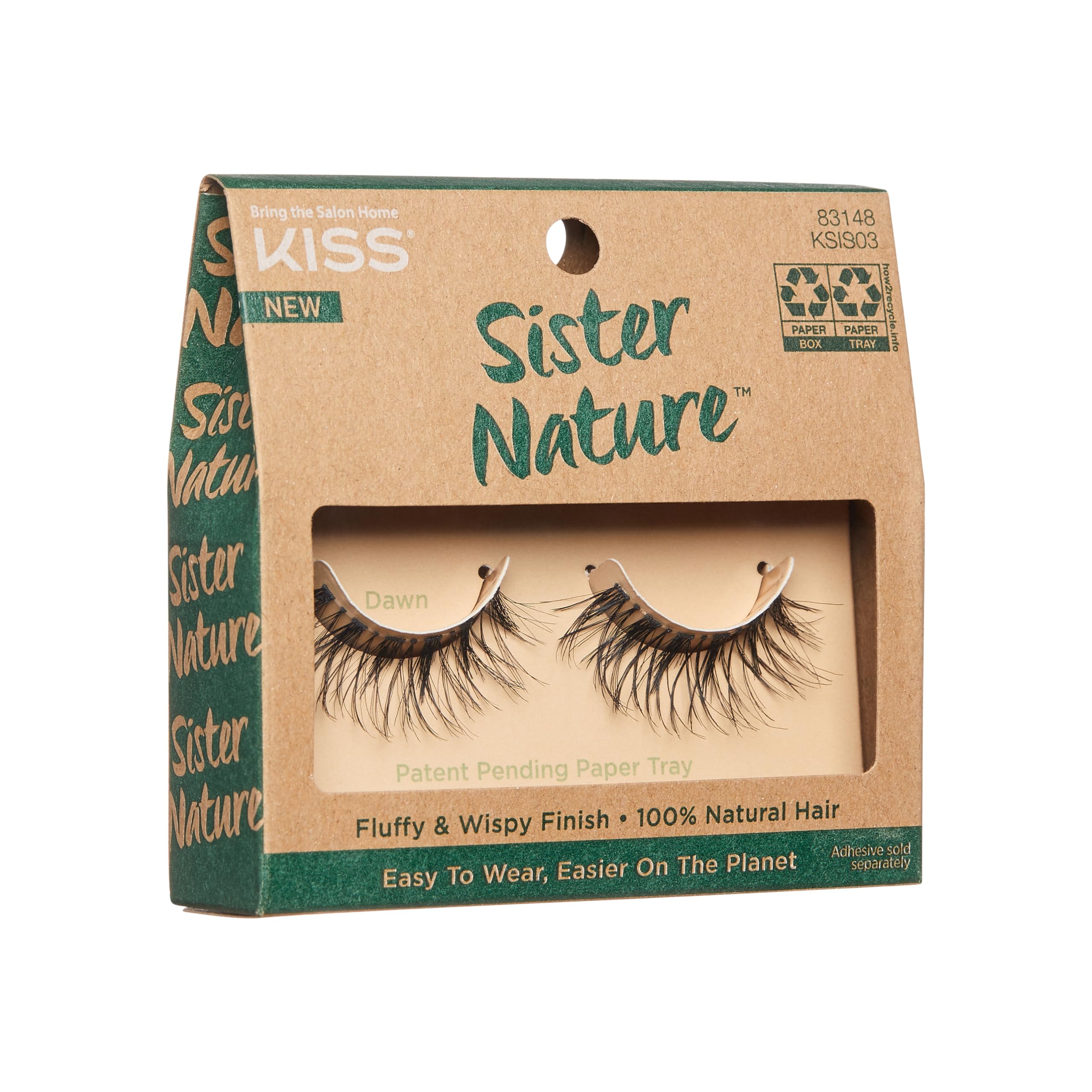 Foto 5 pulgar | Pestañas Postizas Kiss Sister Nature 'dawn' De 12 Mm, 100% Naturales  - Venta Internacional.