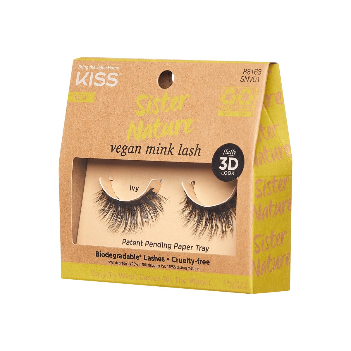 Pestañas Postizas Sister Nature Vegan Mink Lash Ivy Biodegrada - Venta Internacional.
