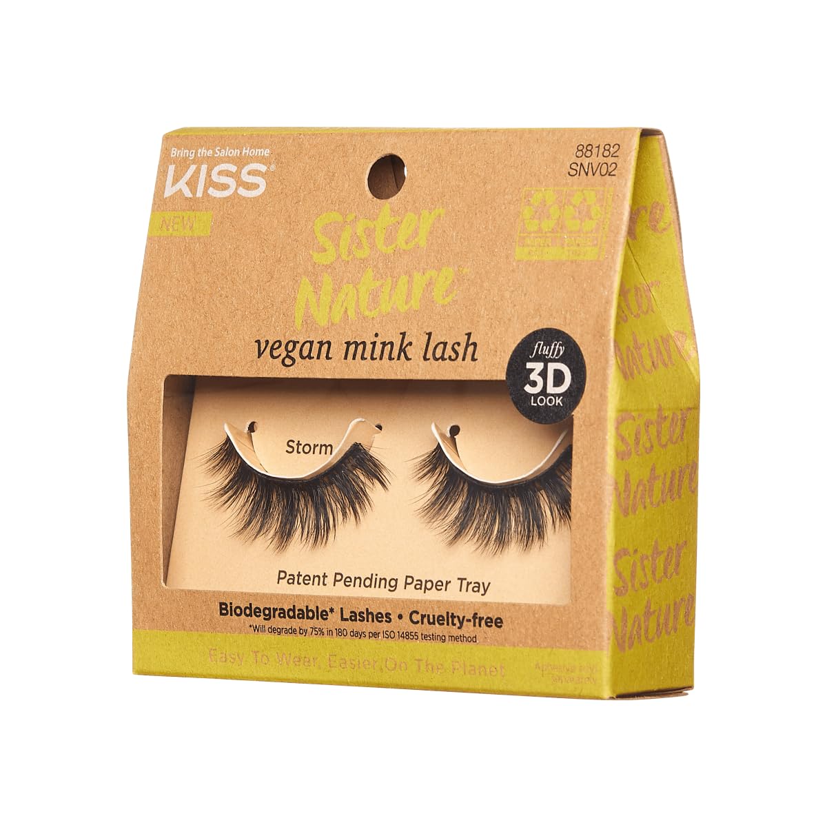 Pestañas Postizas Kiss Sister Nature Vegan Mink Lash - Storm - Venta Internacional.