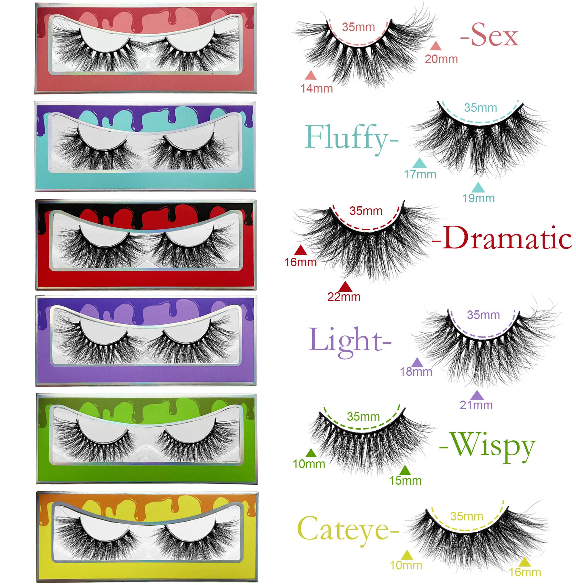 Foto 5 pulgar | Mink Lashes Ninglash 30 Pares De Pestañas De Visón 5d De 15 A 22 Mm, 6 Estilos - Venta Internacional.