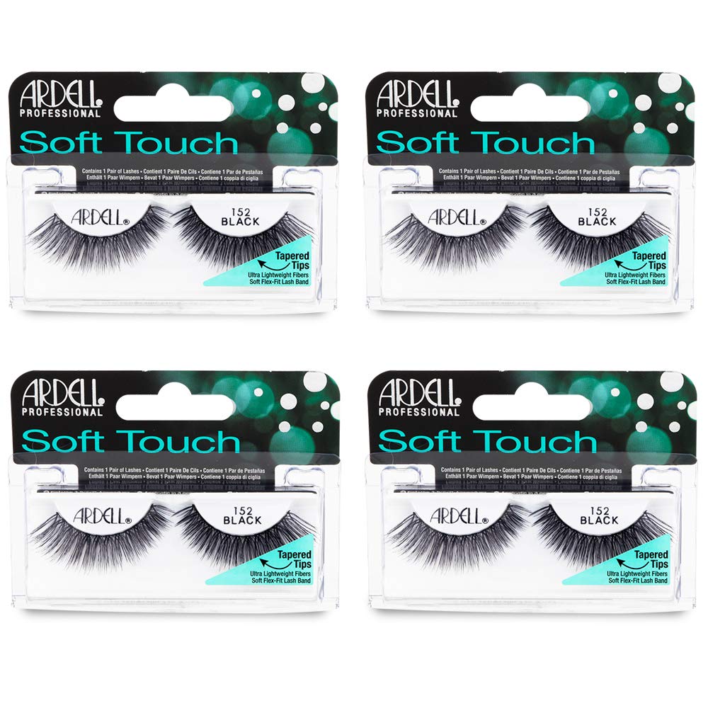 Pestañas Postizas Ardell Soft Touch 152 Negras (paquete De 4) - Venta Internacional.