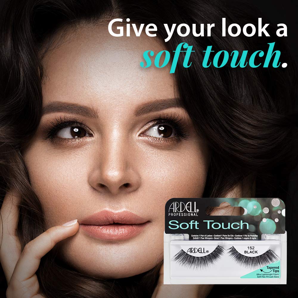Foto 2 | Pestañas Postizas Ardell Soft Touch 152 Negras (paquete De 4) - Venta Internacional.